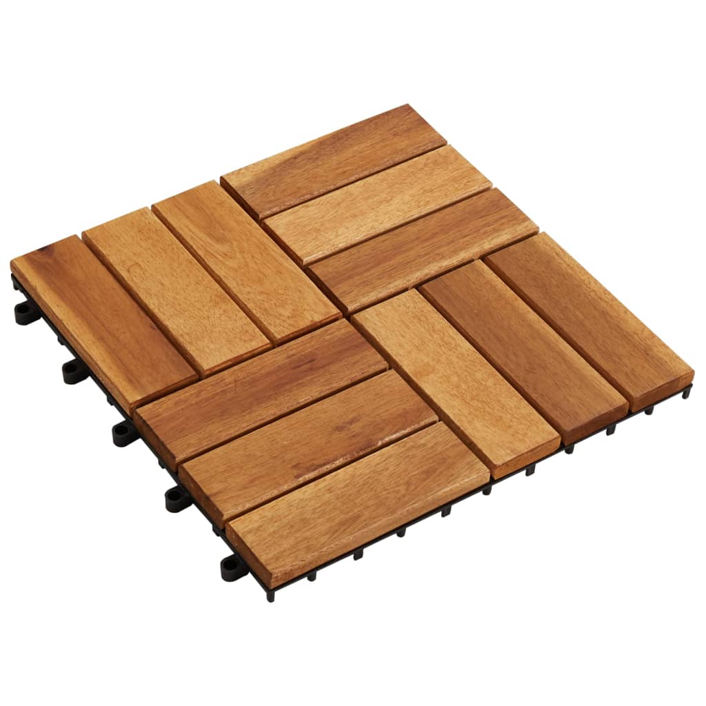 Baldosas de porche 30x30 cm acacia 30 piezas