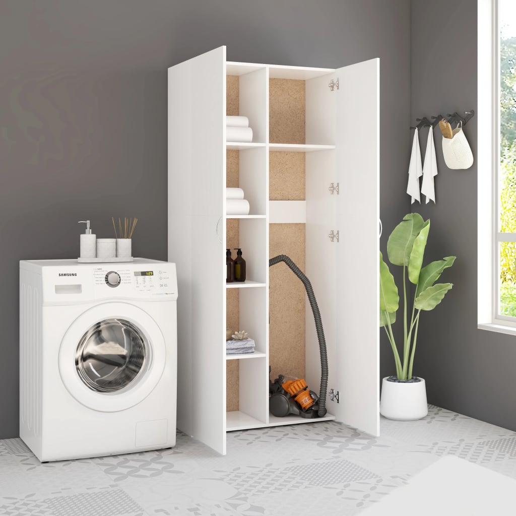 Armoire de rangement Blanc 80 x 35,5 x 180 cm Aggloméré - 800000