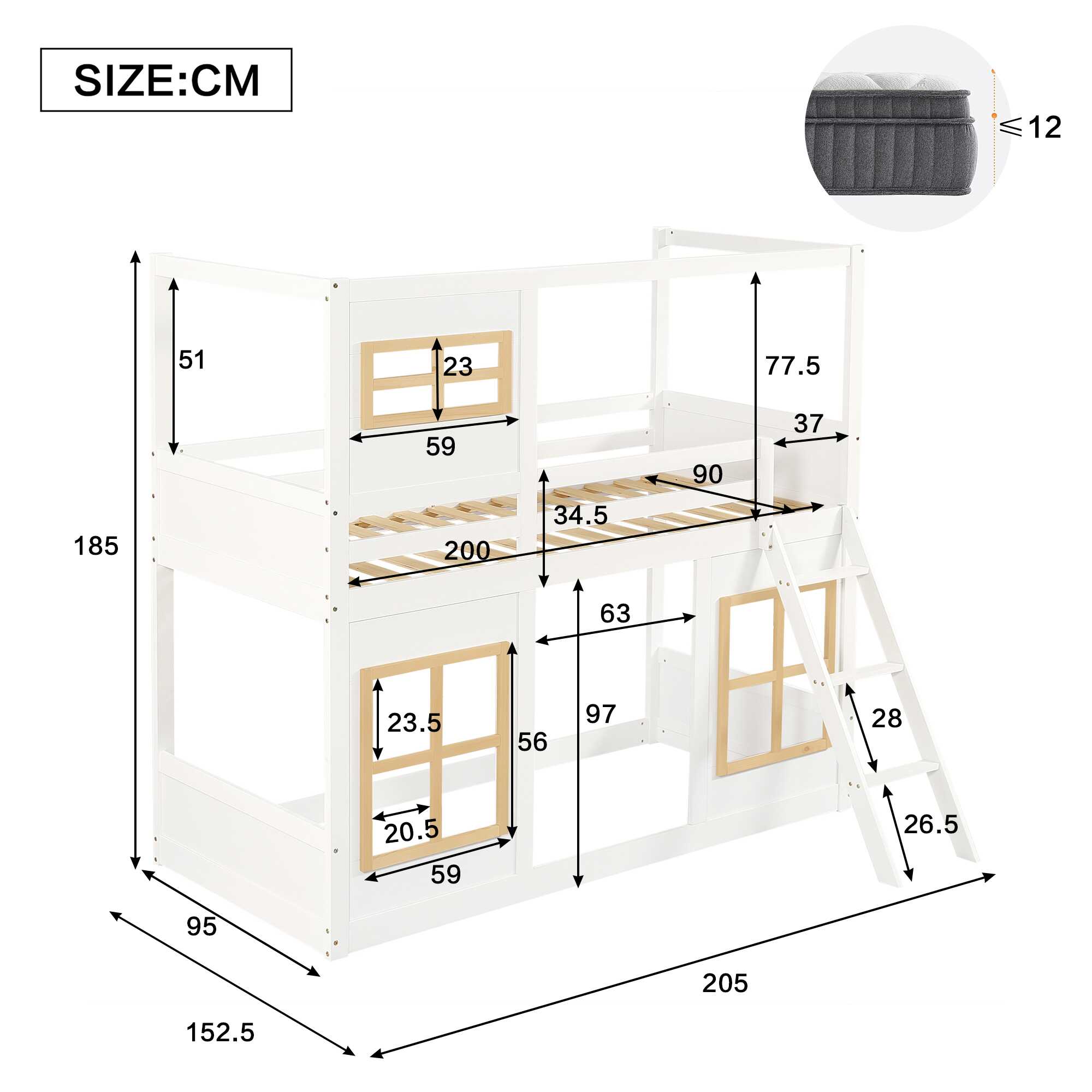 Structure pin MDF et contreplaqué