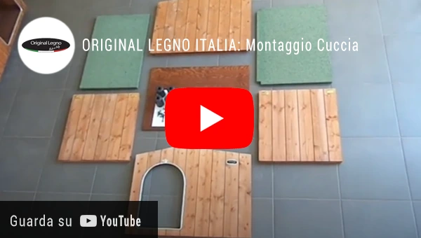 Montaggio cuccia in legno alpi