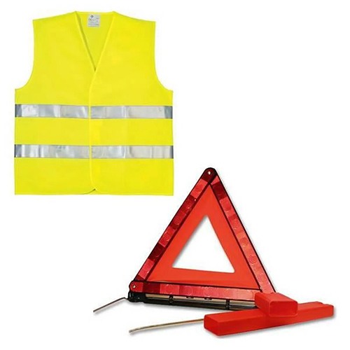 Kit Sécurité Routière : Triangle Signalisation + Gilet Réfléchissant