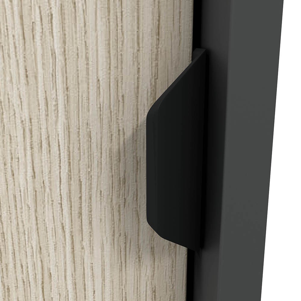 Guardaroba 2 ante, design moderno in grigio antracite