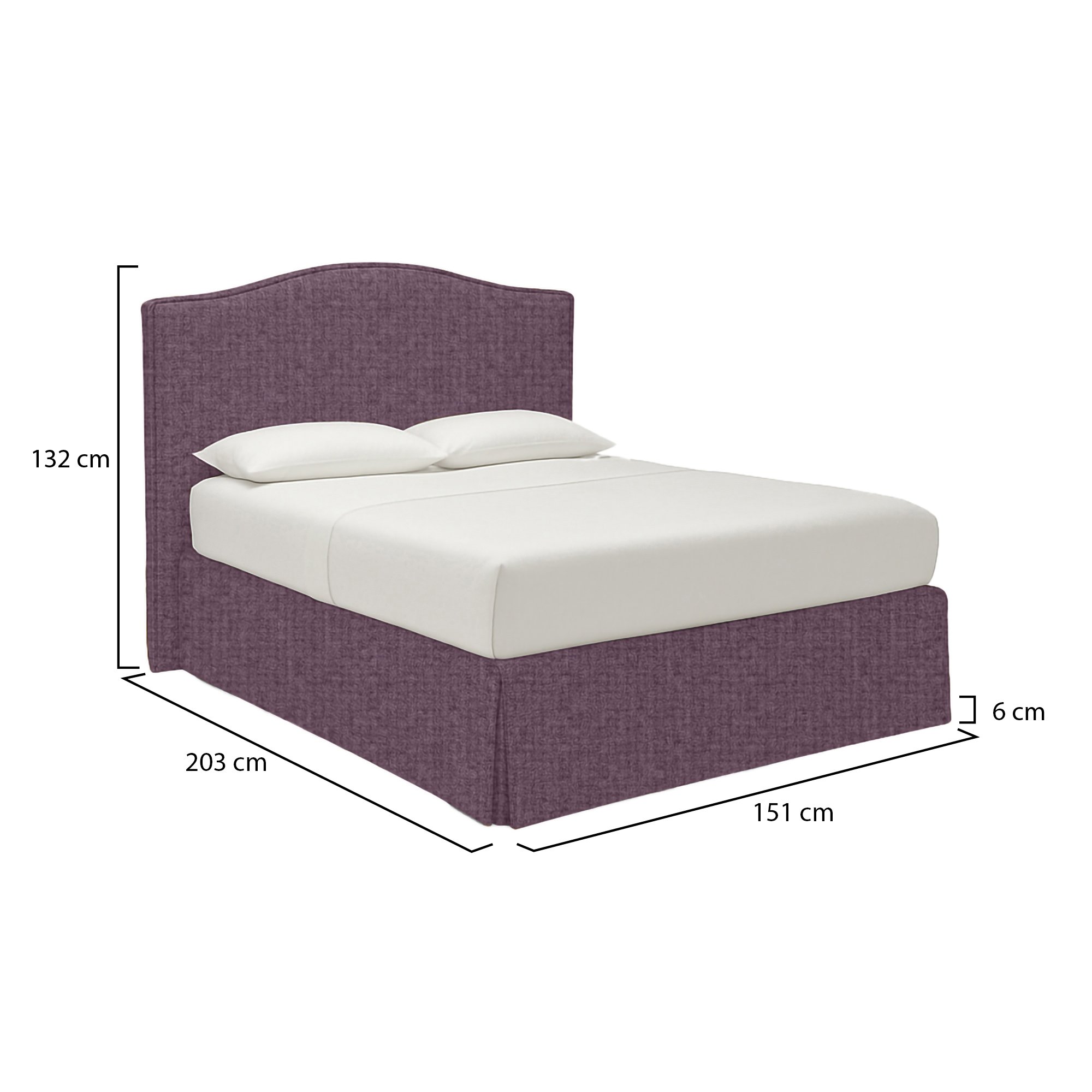 Letto piazza e mezza viola lilla con contenitore