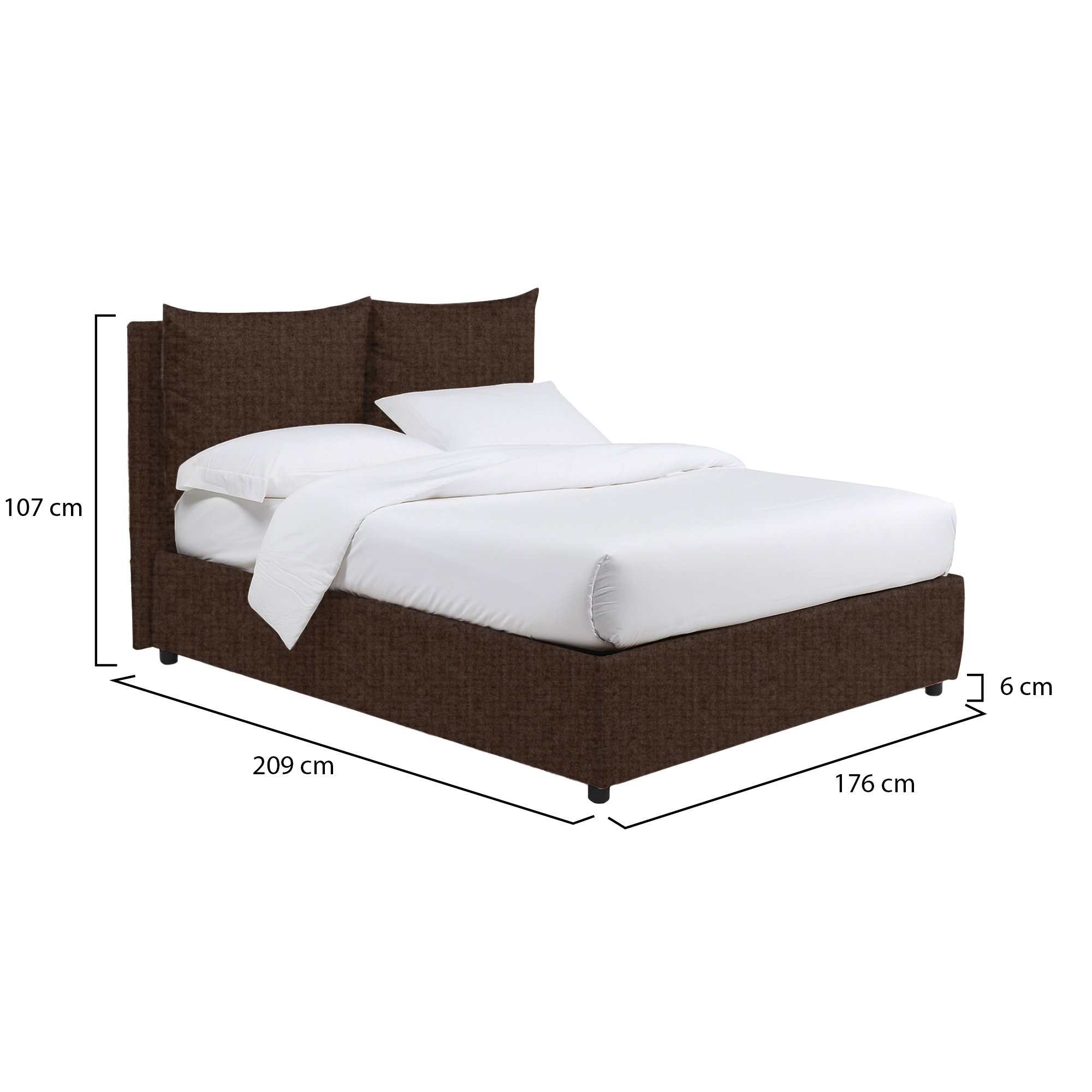 Letto matrimoniale con dimensioni specifiche
