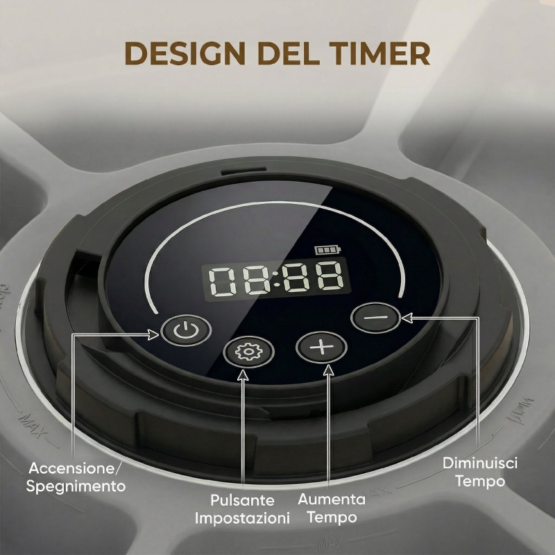 Distributore Automatico Cibo Gatti e Cani con Timer e Display LED, 1-6 Pasti al Giorno, per Cibo Secco e Umido