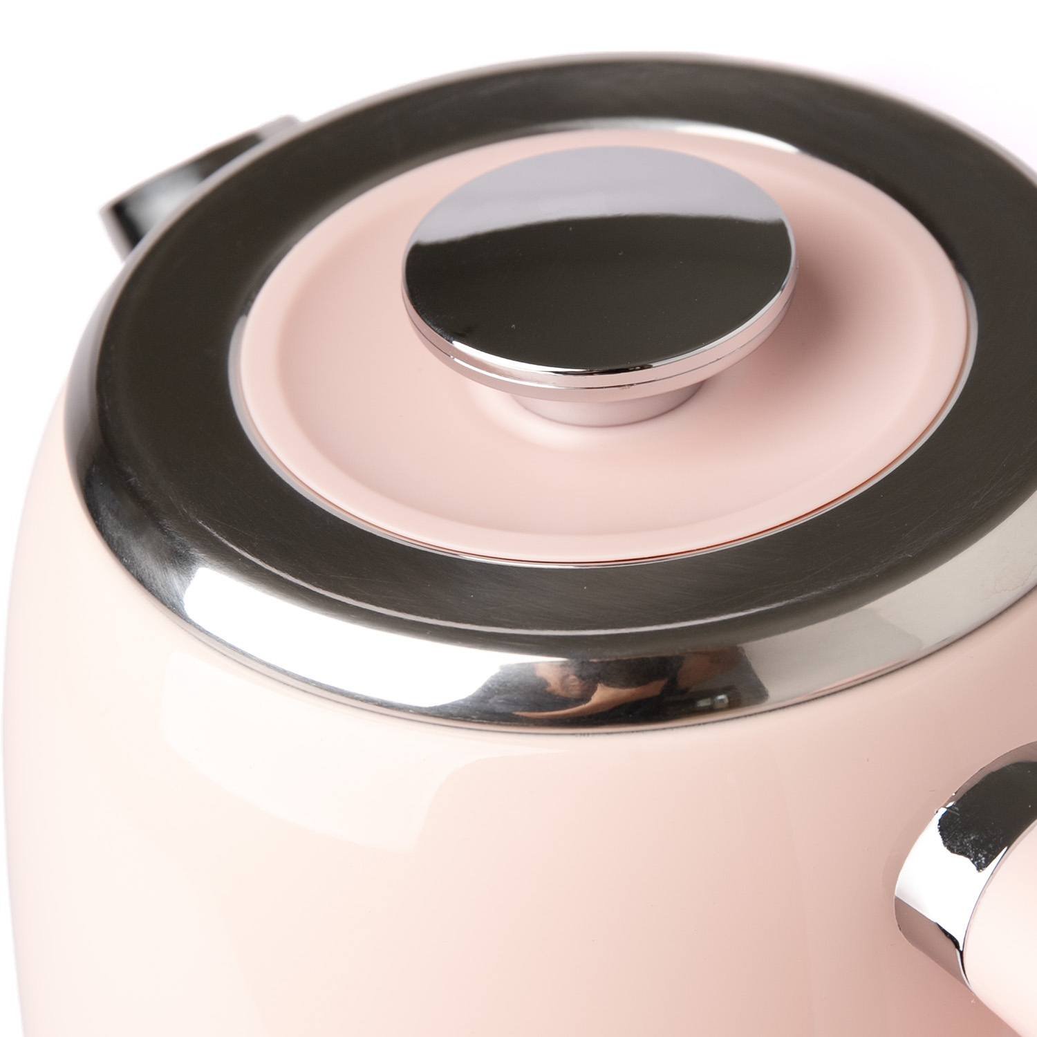 Bouilloire rétro rose poudré