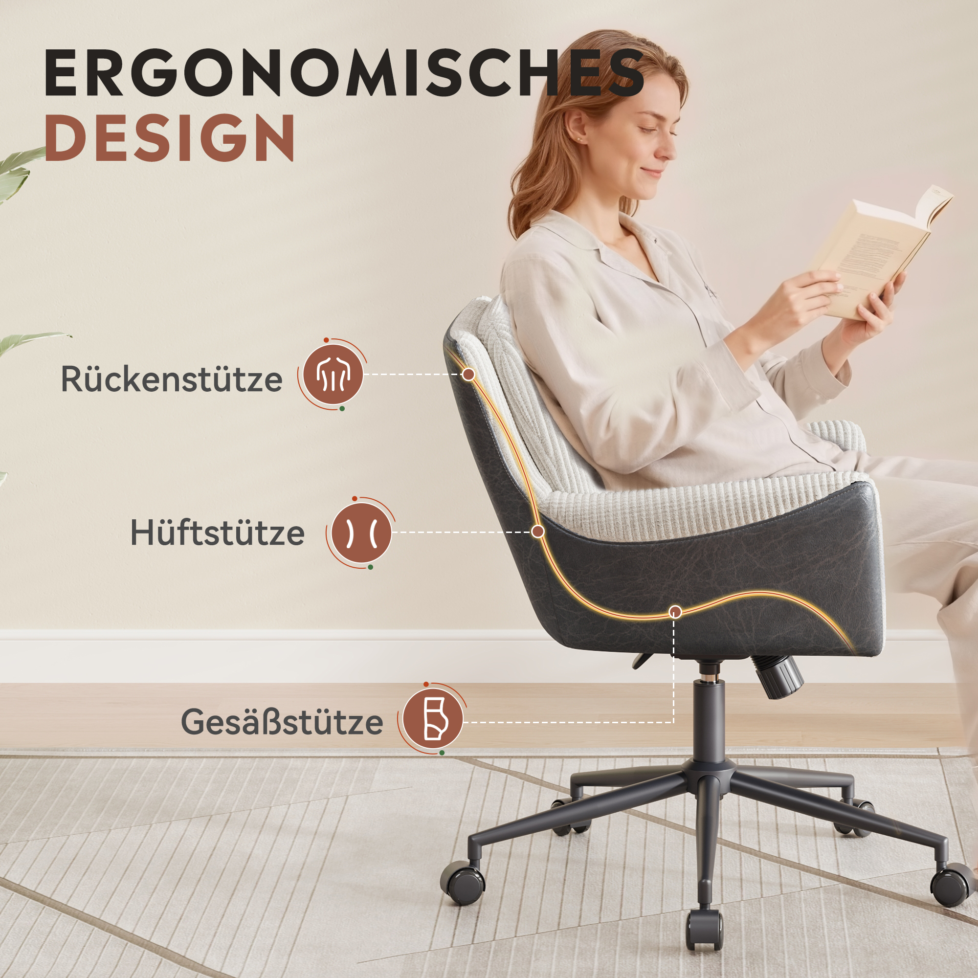 Dossier inclinable 105° chaise de bureau