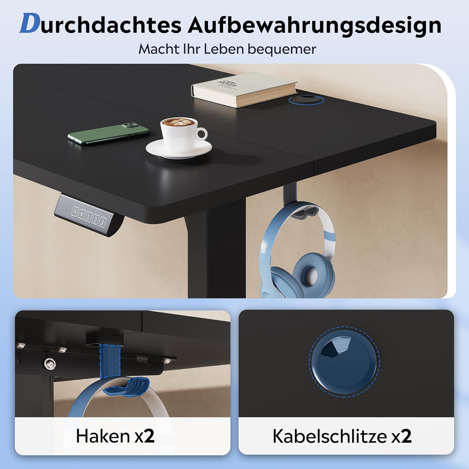 Bureau assis-debout en position haute