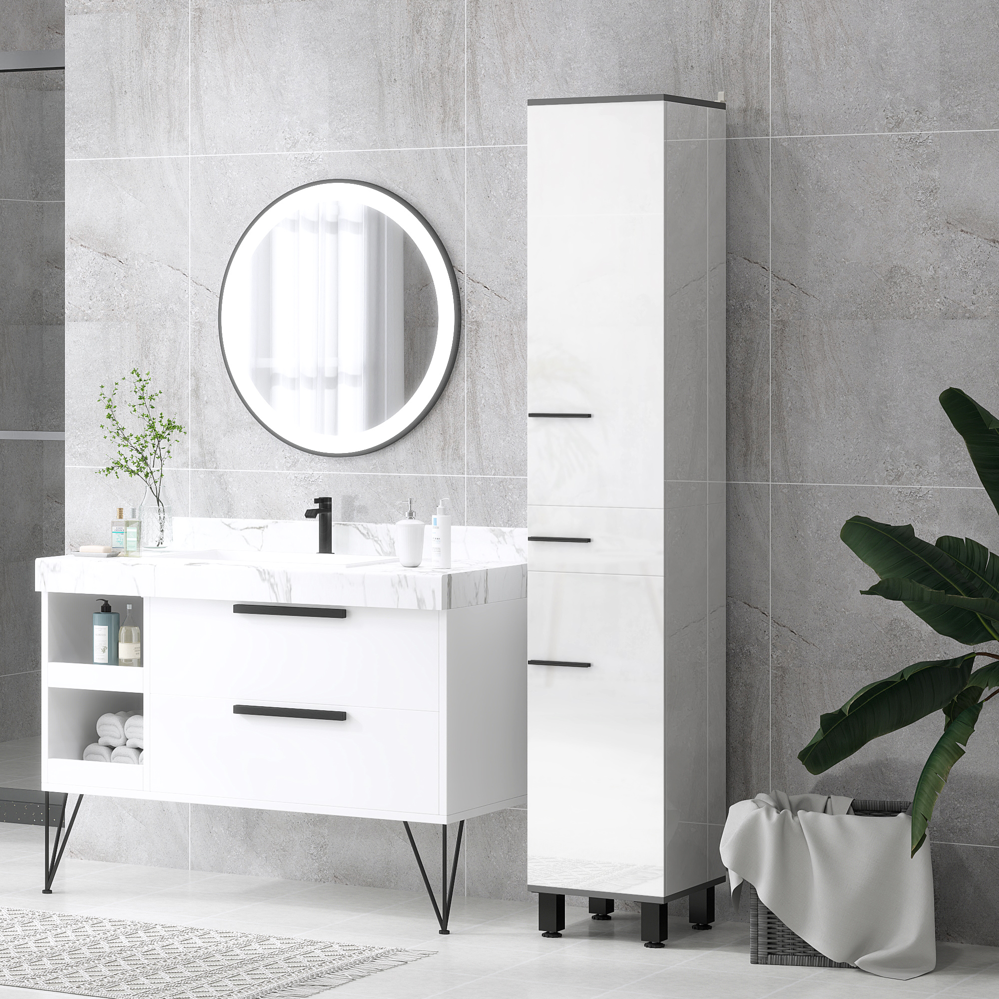Portes ouvertes et rangement intérieur