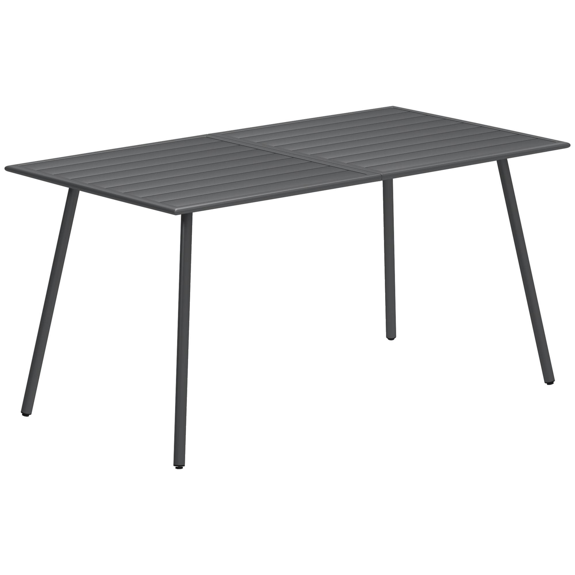 Table de jardin rectangulaire acier lattes 150x80cm - Vue 7