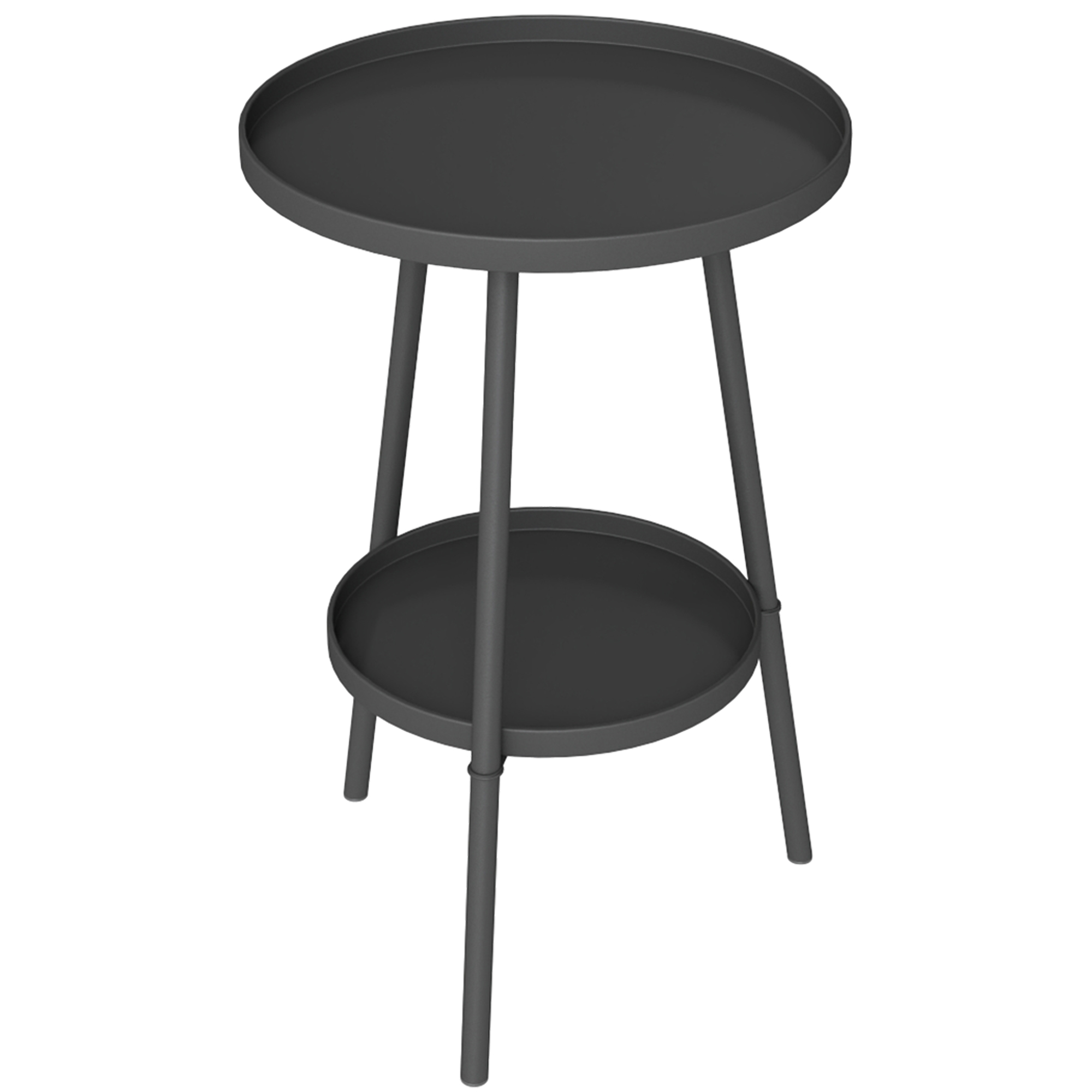 Table basse ronde 2 niveaux metal - Vue 7