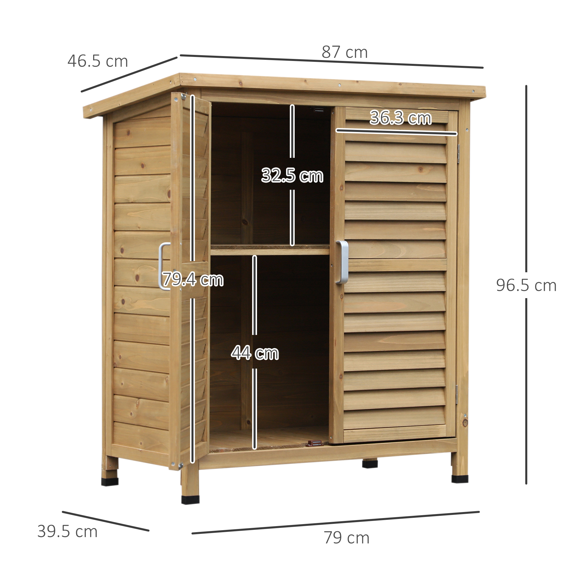 Dimensions armoire verticale et étagères intérieures
