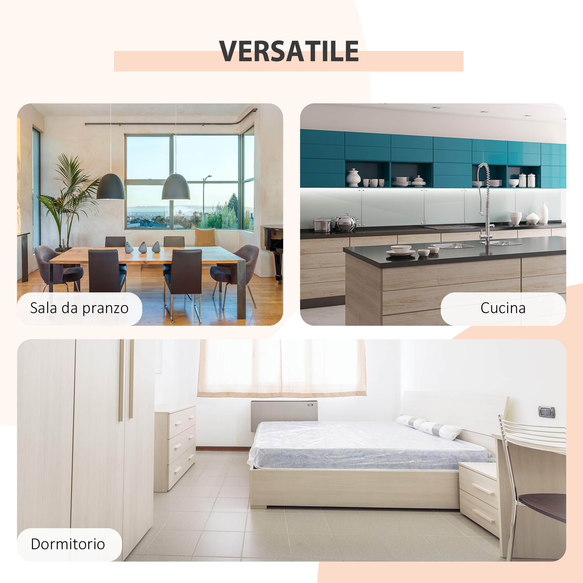 Mesa versátil para comedor, cocina, dormitorio