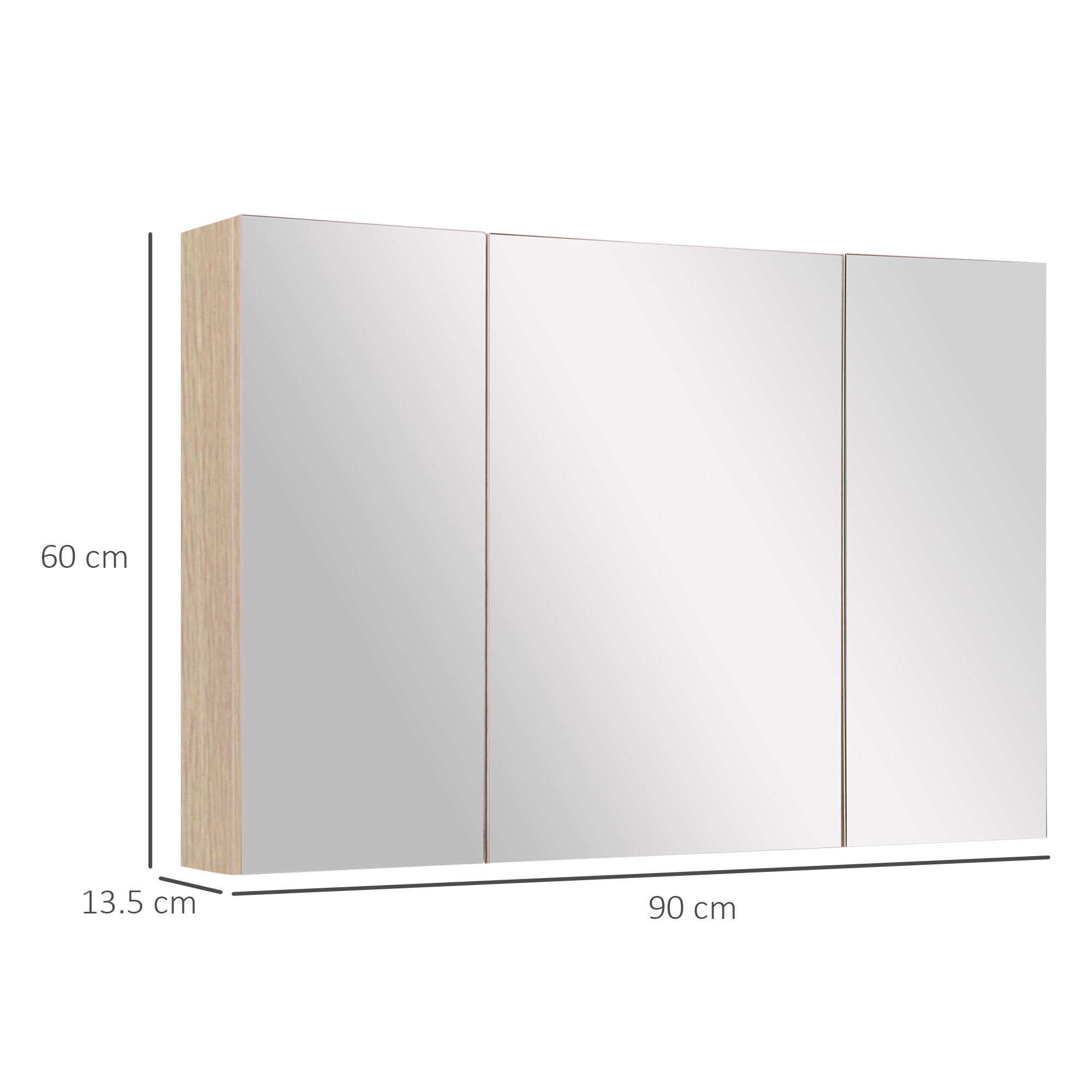 Dimensions meuble miroir salle de bain vue technique