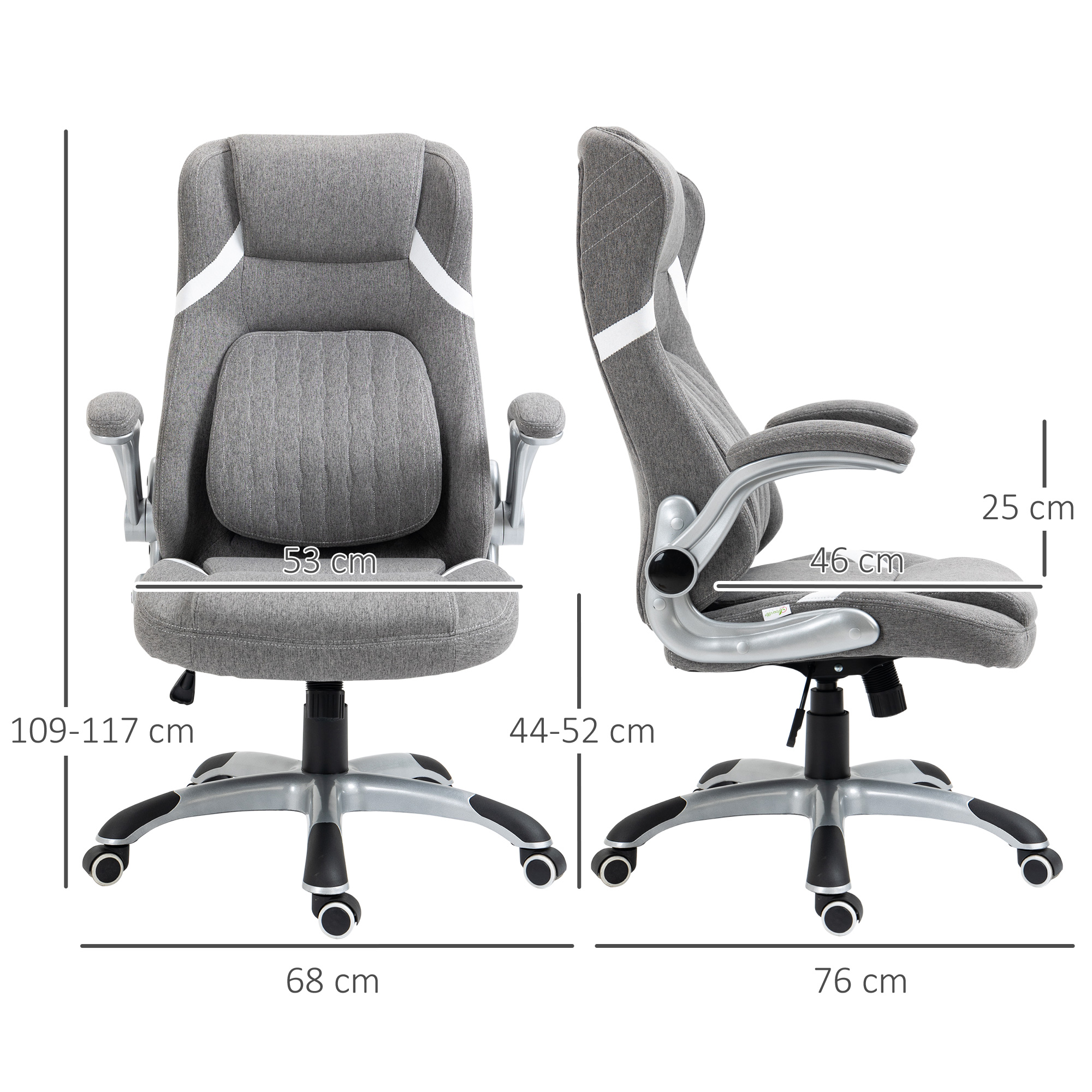 Silla oficina reposabrazos abatibles