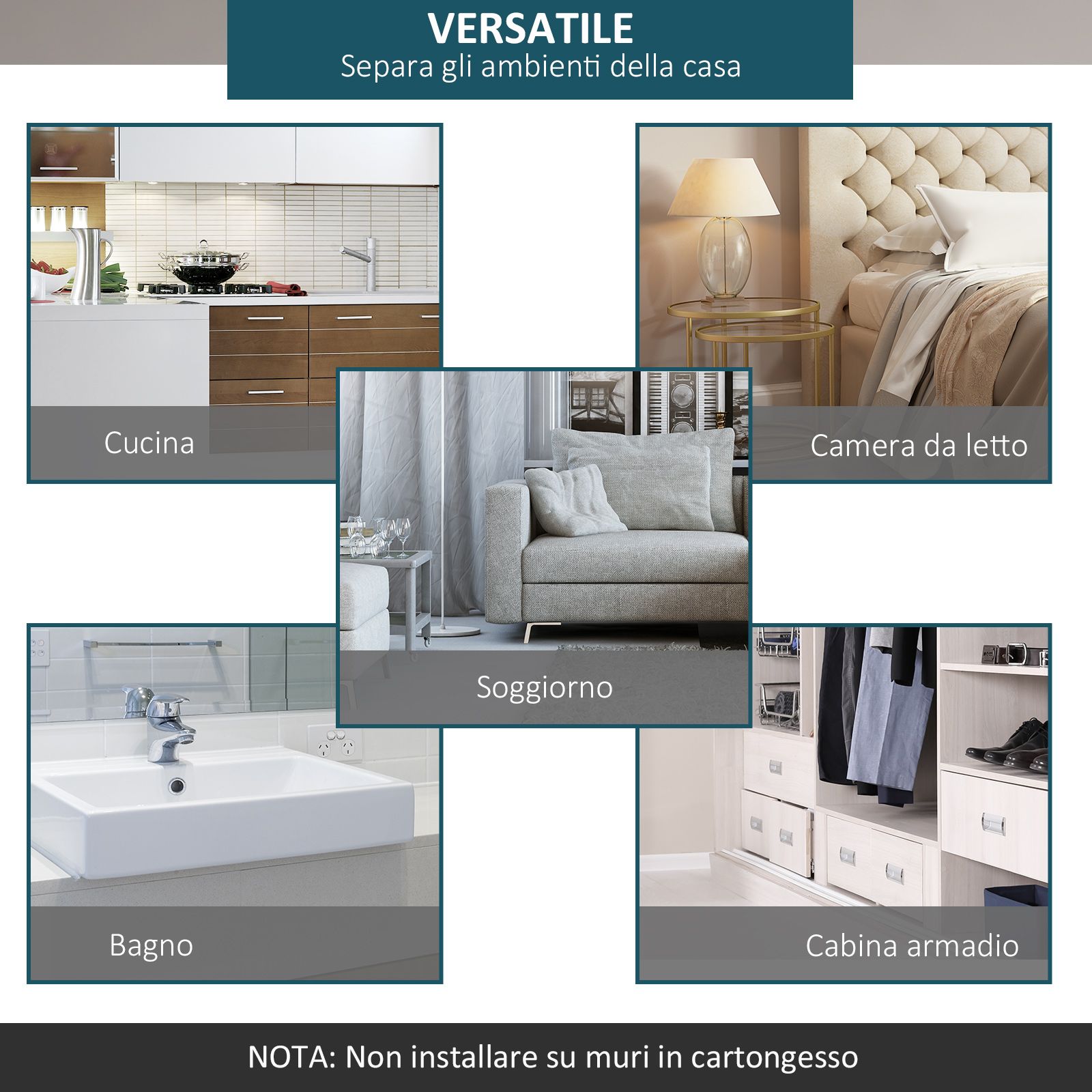 Kit rail porte coulissante style grange vue d'ensemble