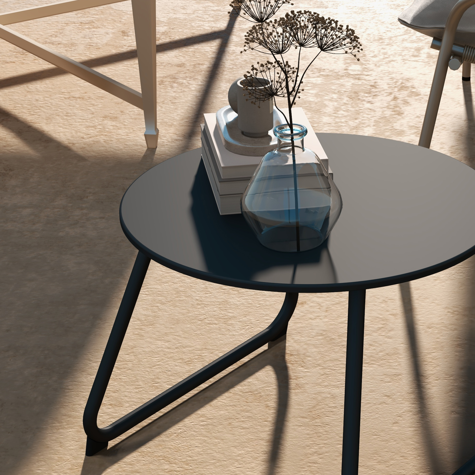 Table basse ronde exterieur metal Ø48cm - Vue 5