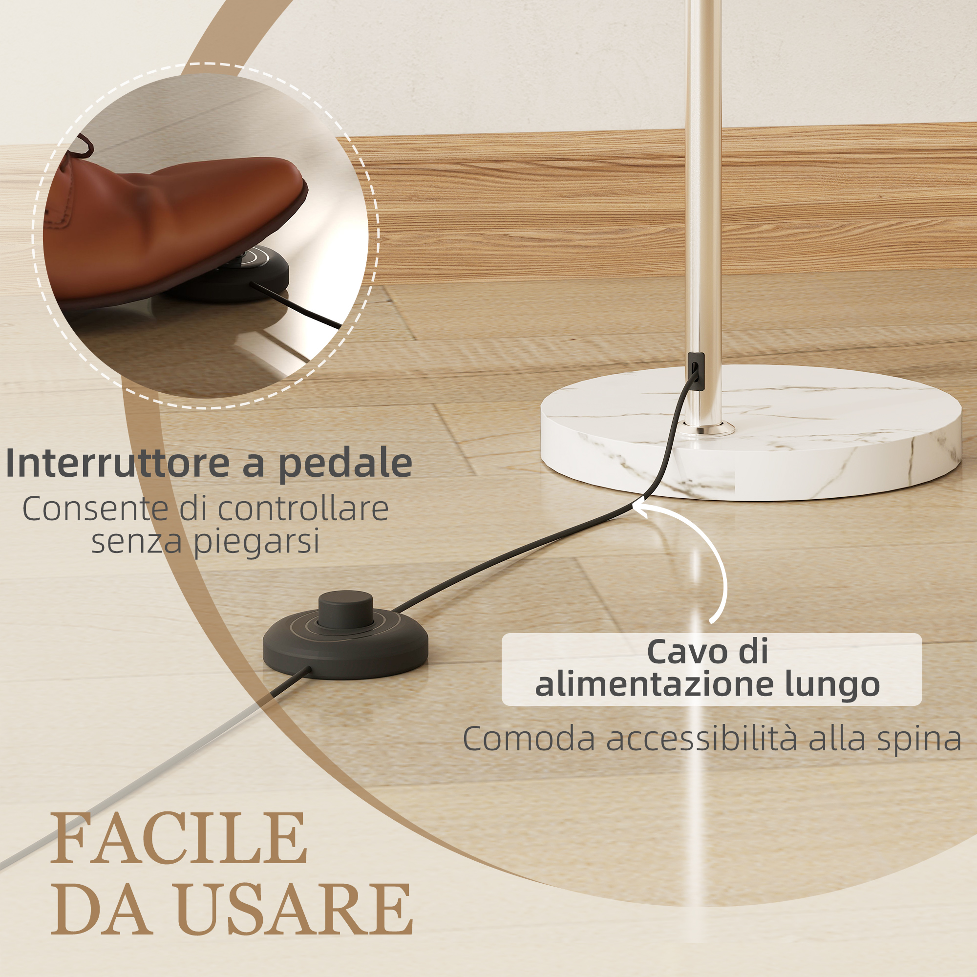 Interrupteur au pied mains‑libres