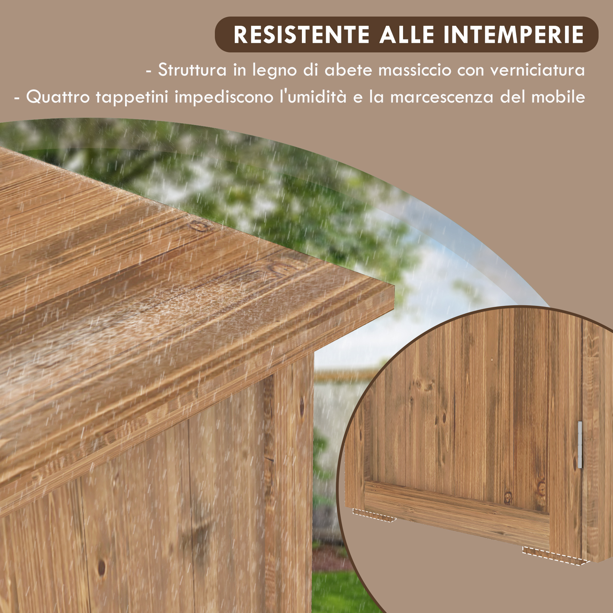 Armario de almacenamiento para jardín exterior, dimensiones 80x45x120 cm