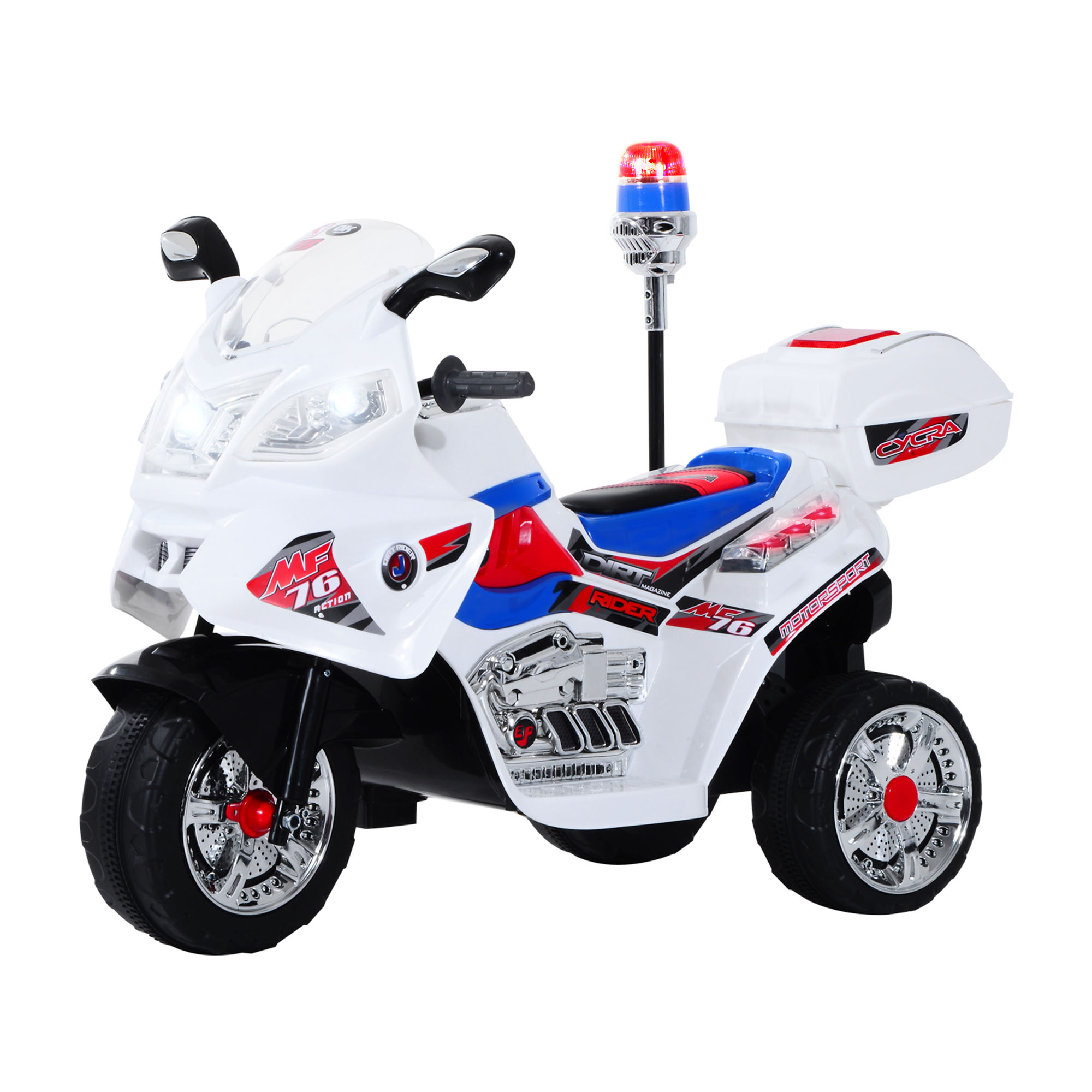 vista laterale moto polizia