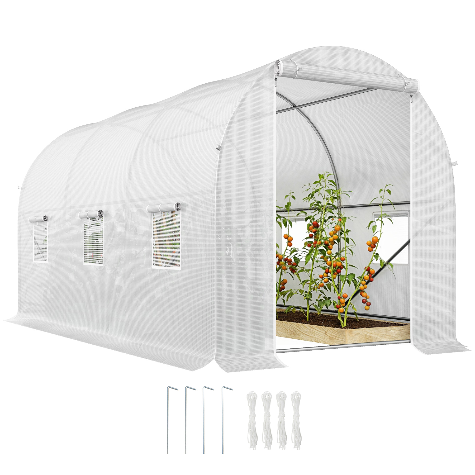 Serre de jardin tunnel 3x2m acier renforcé potager extérieur anti-UV