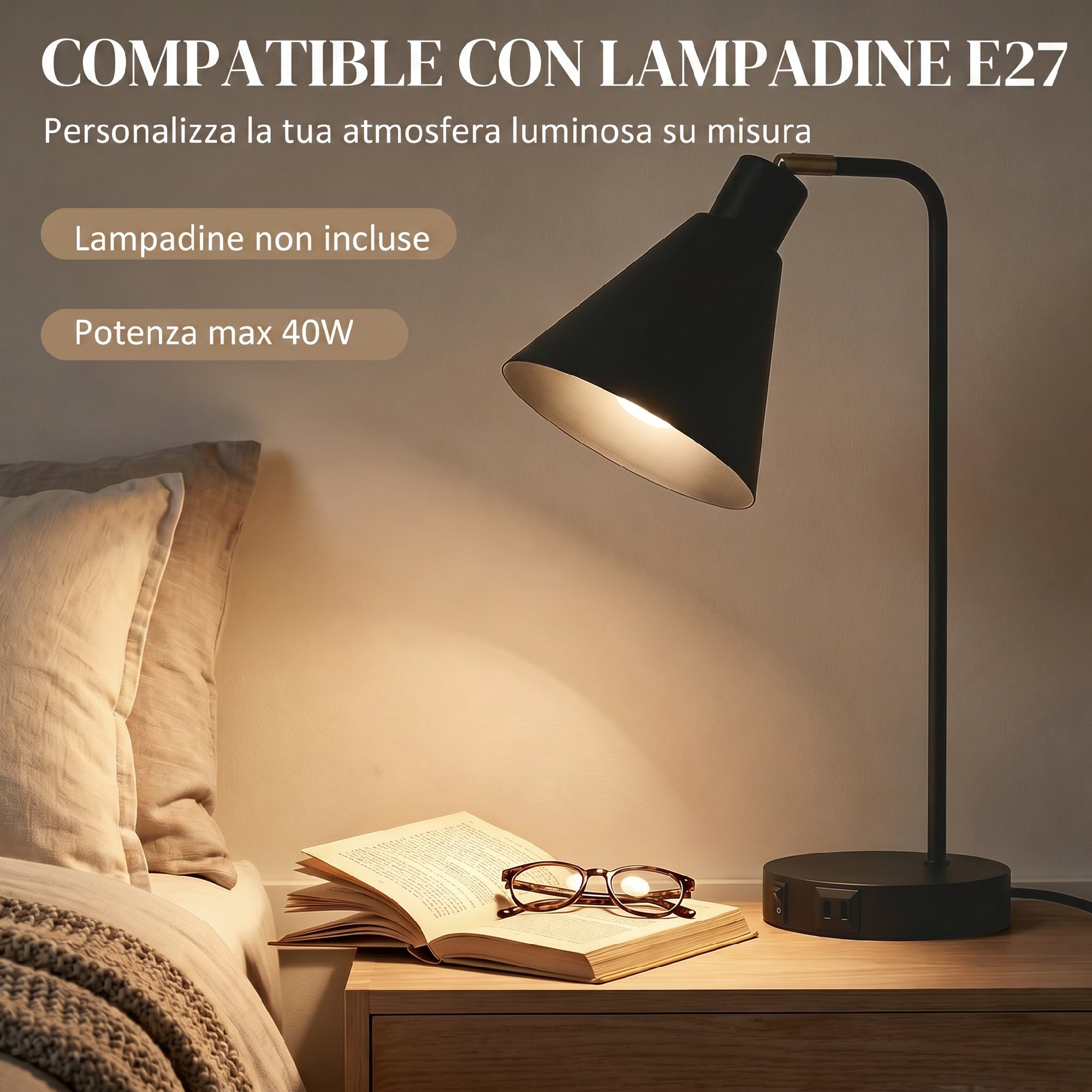 Tête lumineuse multi‑positions orientable