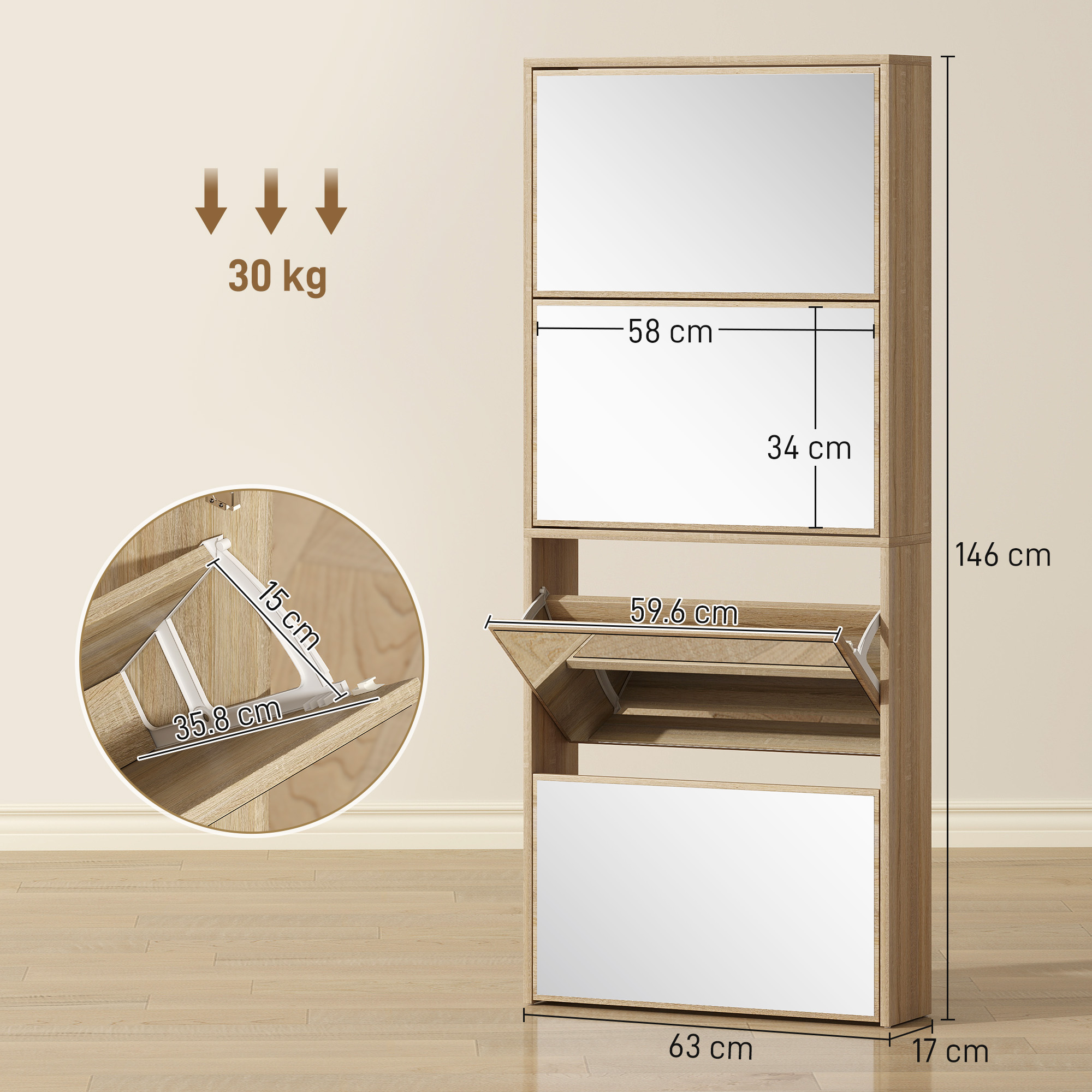 Armoire d'entrée bois