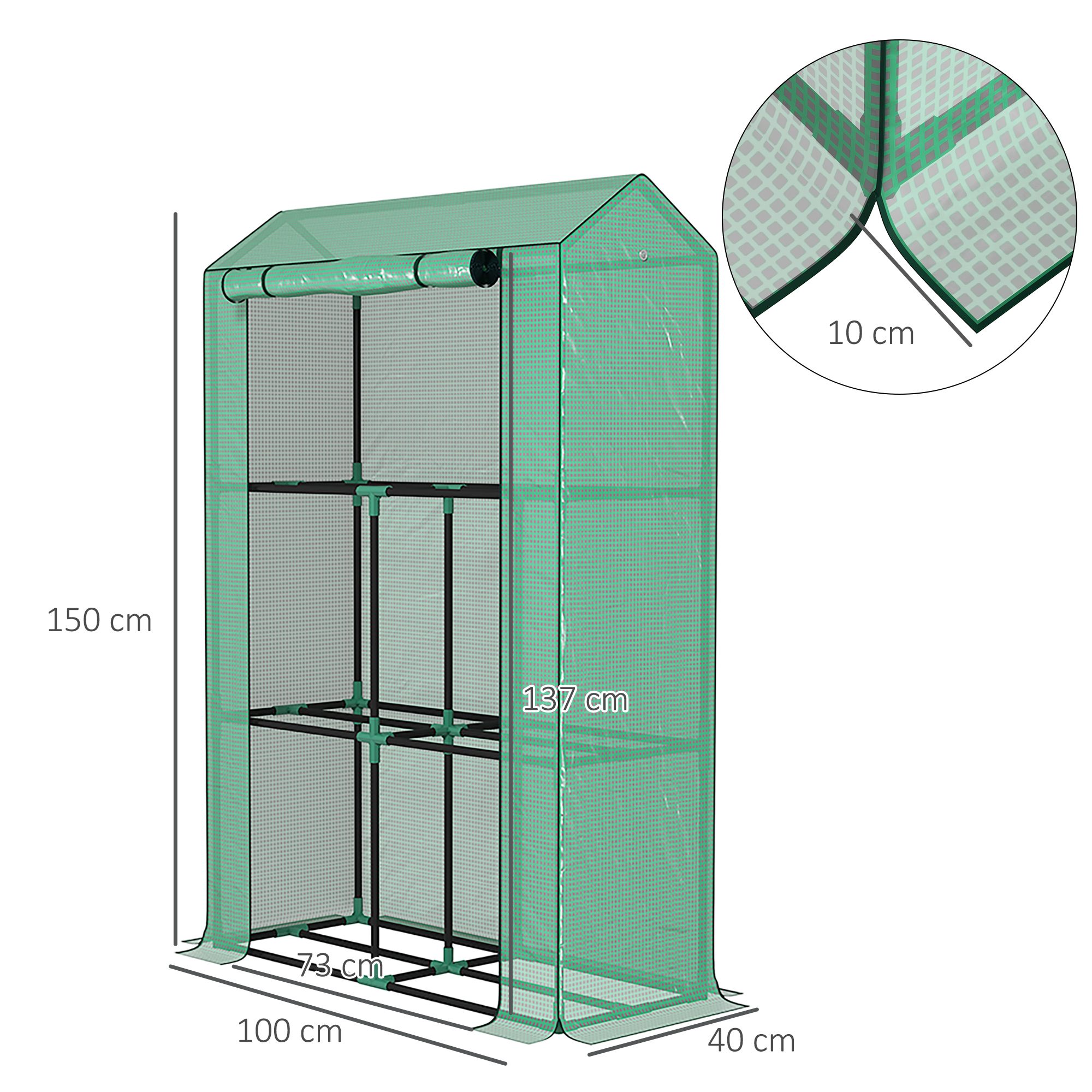 Porte enroulable zippée