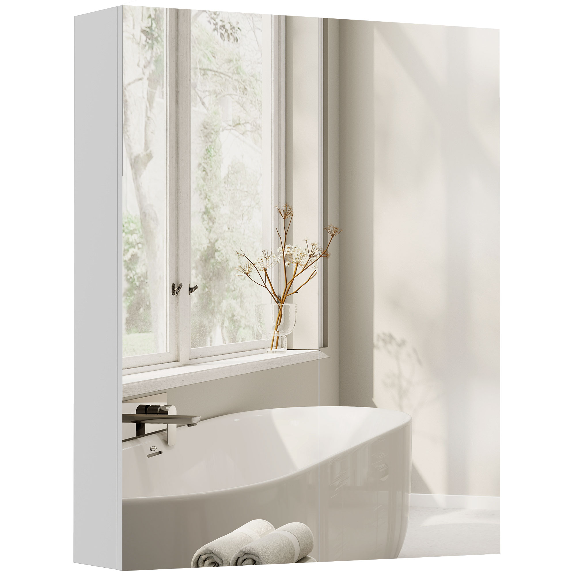 Descripción general del armario de baño para montaje en pared