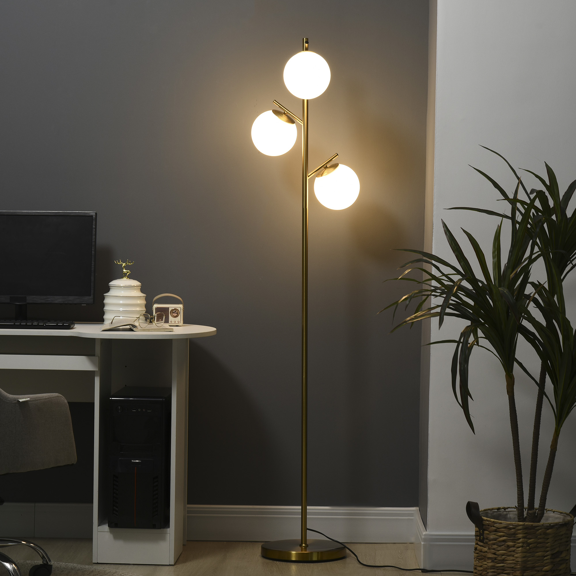 Lampadaire moderne 3 points lumineux