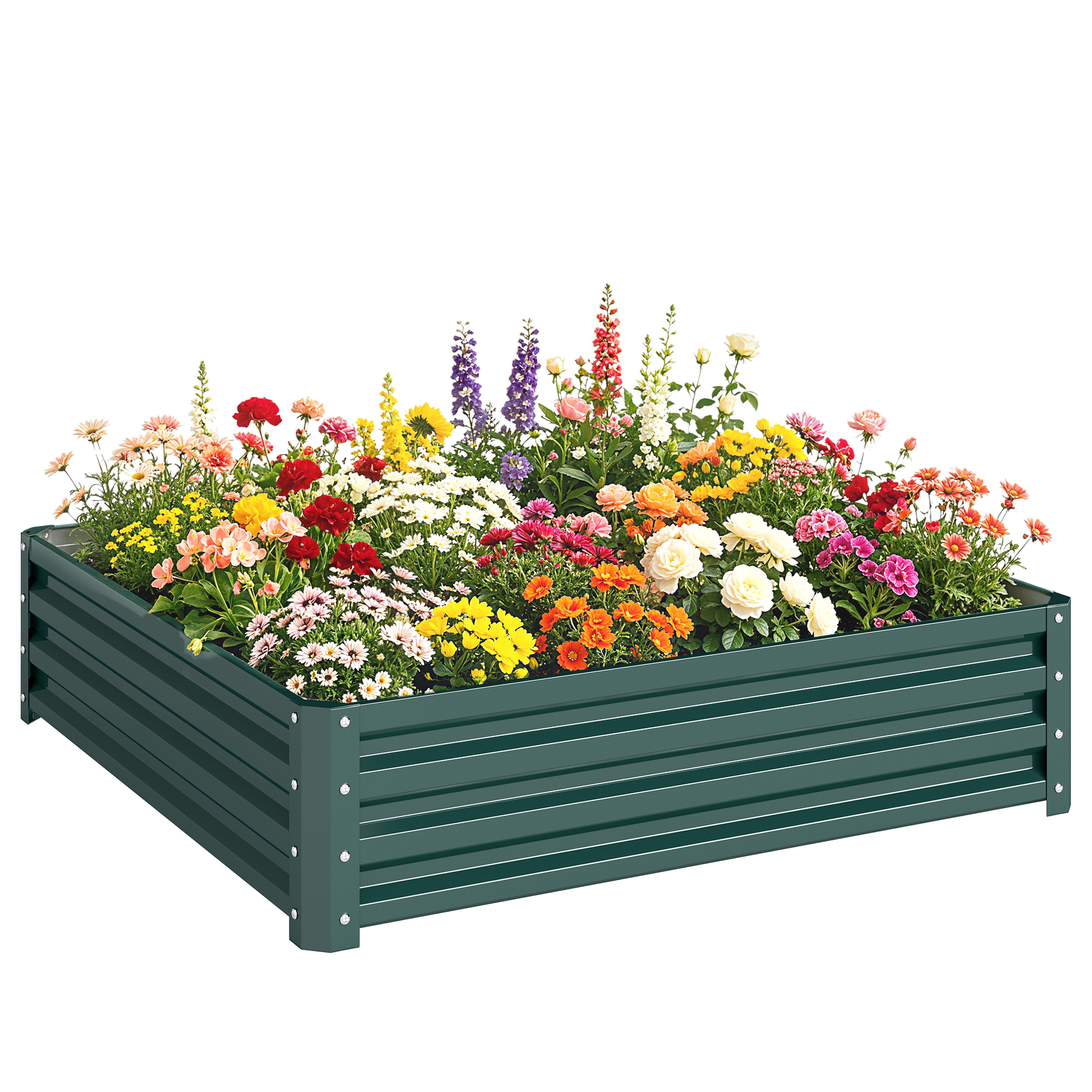 Jardinière acier galvanisé sans fond parois hautes culture extérieure