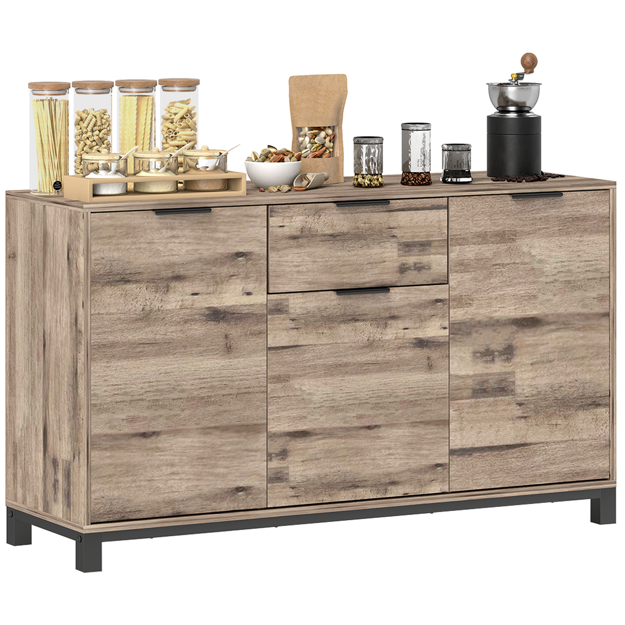Buffet industriel dans le salon