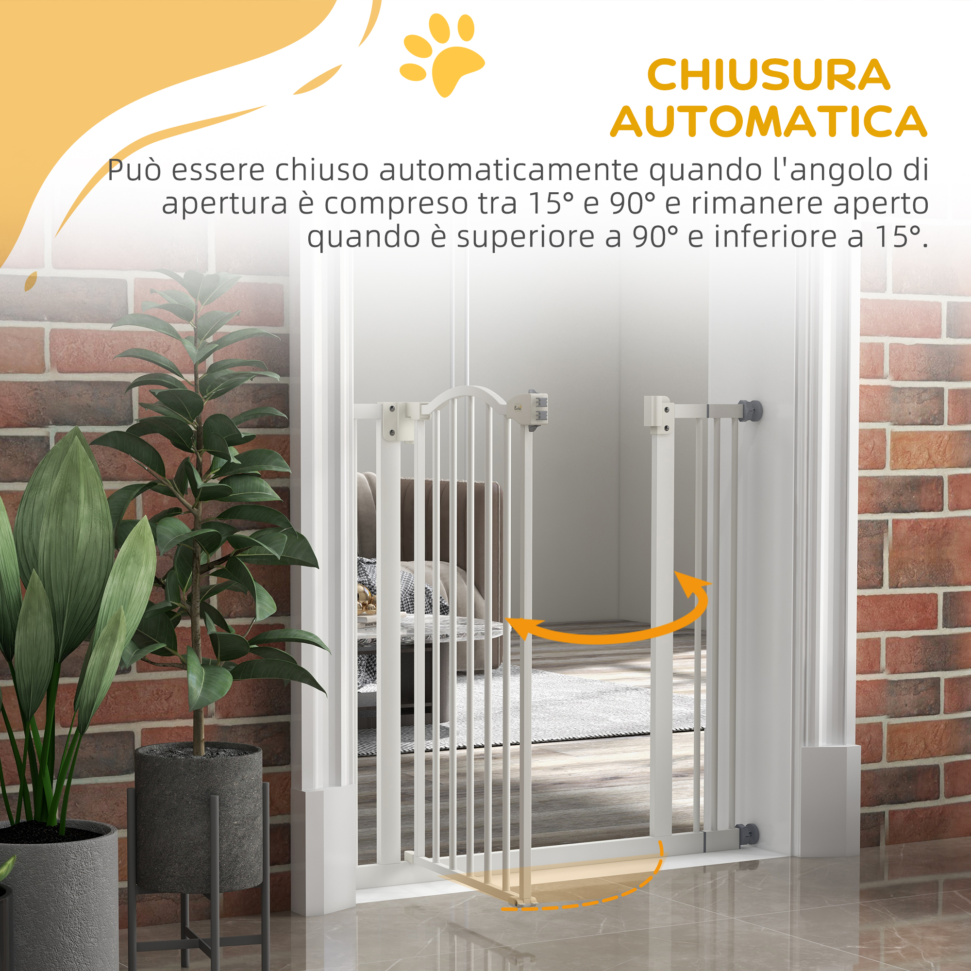 Barrière installée dans un passage intérieur