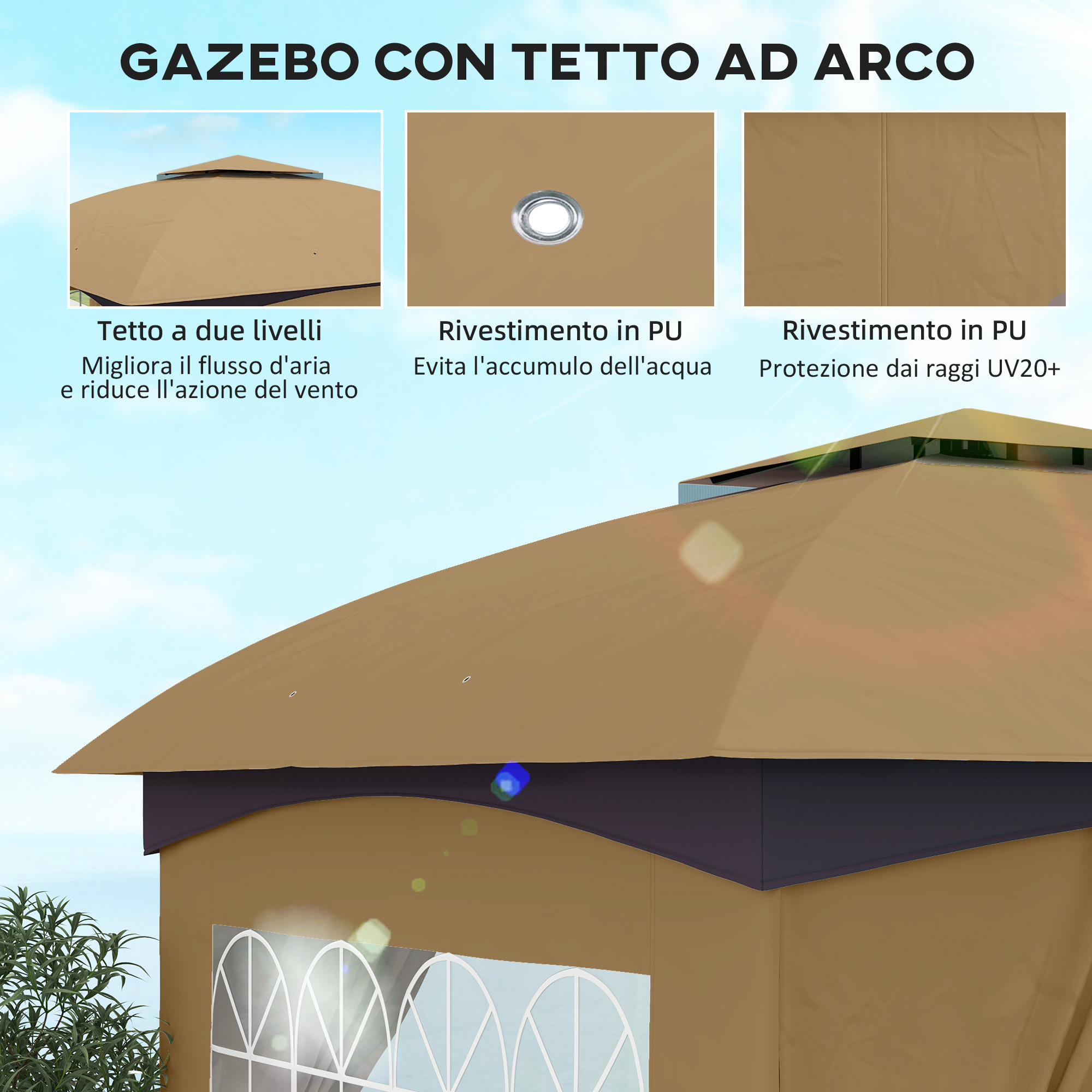 Coin détente sous le gazebo