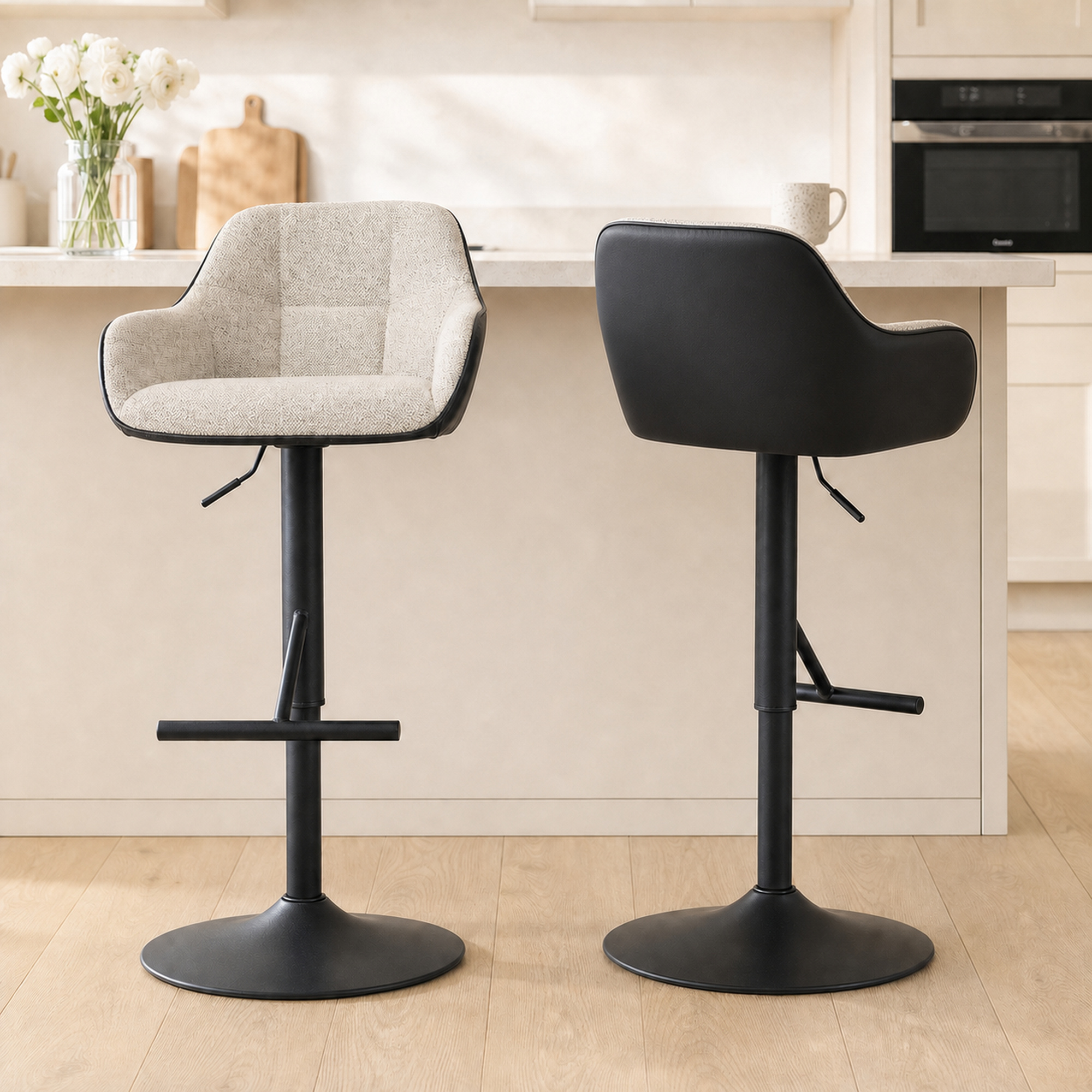 Style moderne tissu et simili cuir