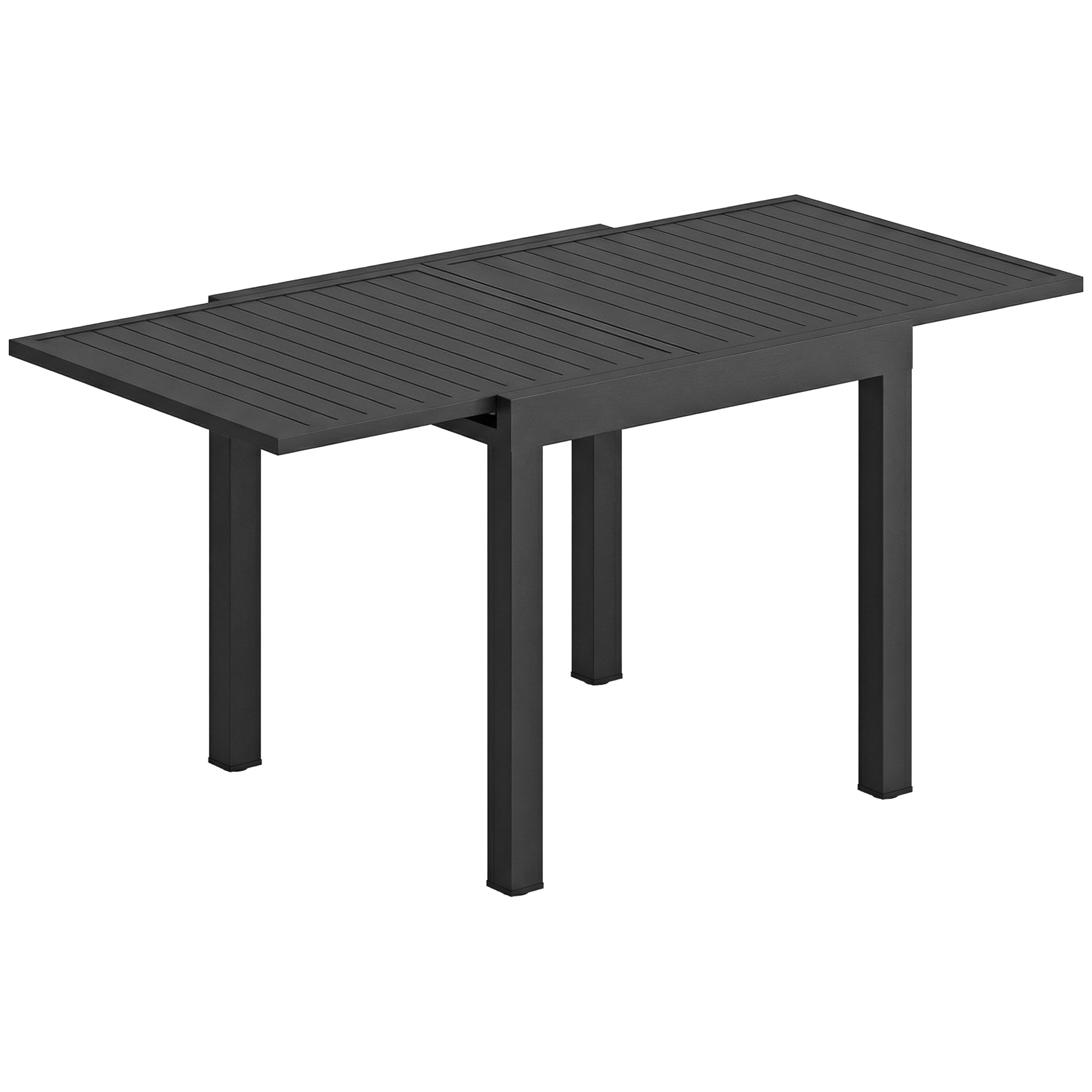 Table de jardin extensible 80-160cm aluminium rainure - Vue 7
