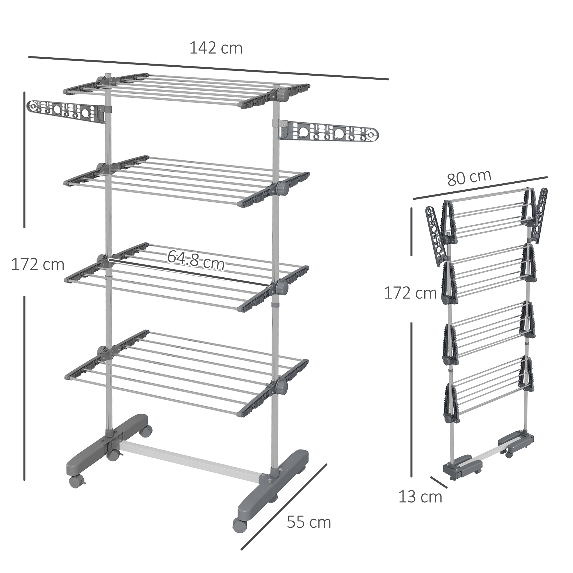Étendoir vertical avec clips chaussettes