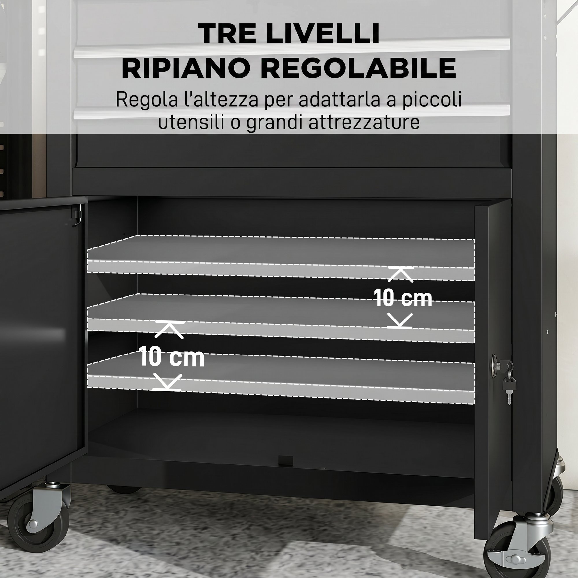 Panneau perforé de rangement outils