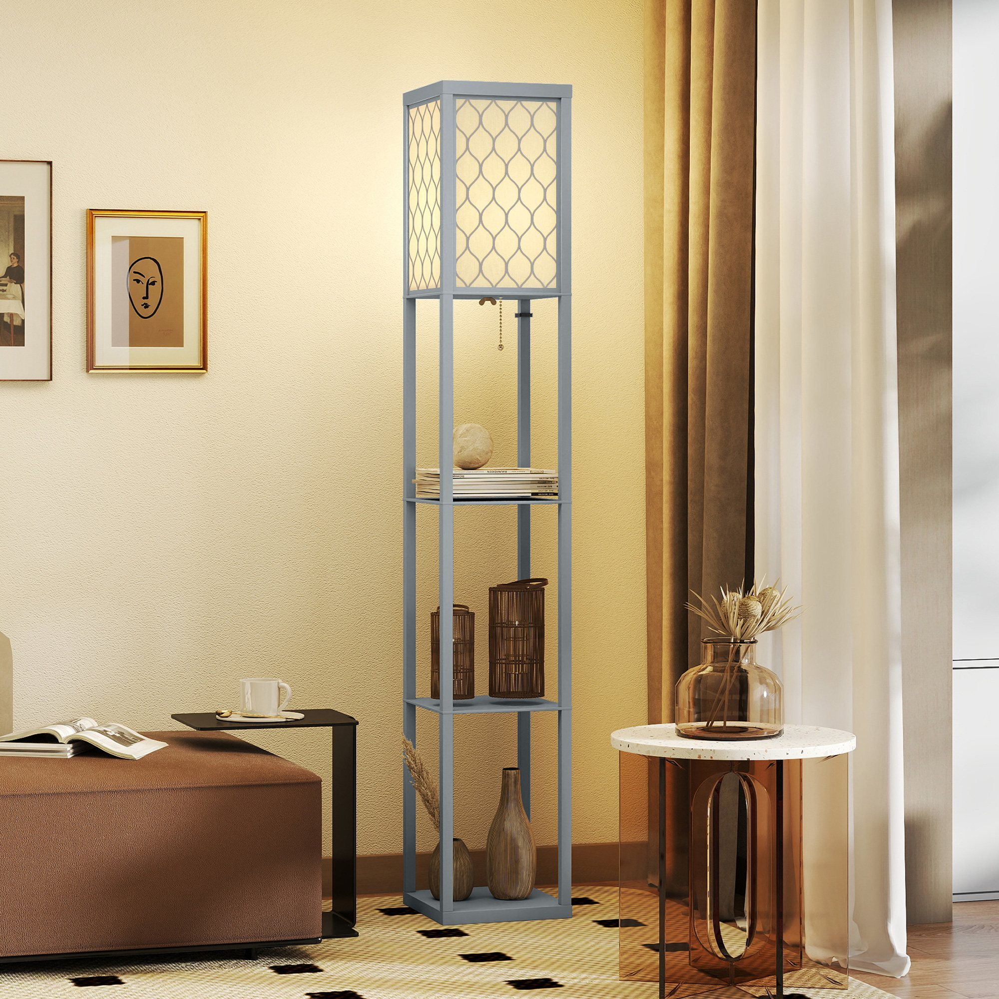 Lampadaire gris clair