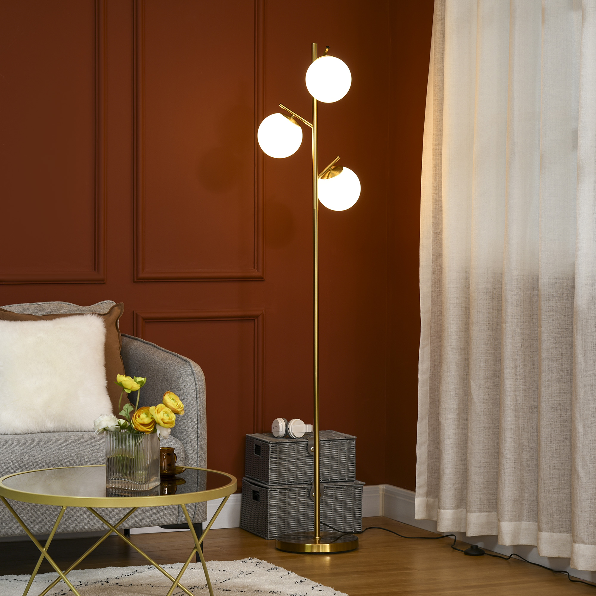 Lampadaire interrupteur au pied