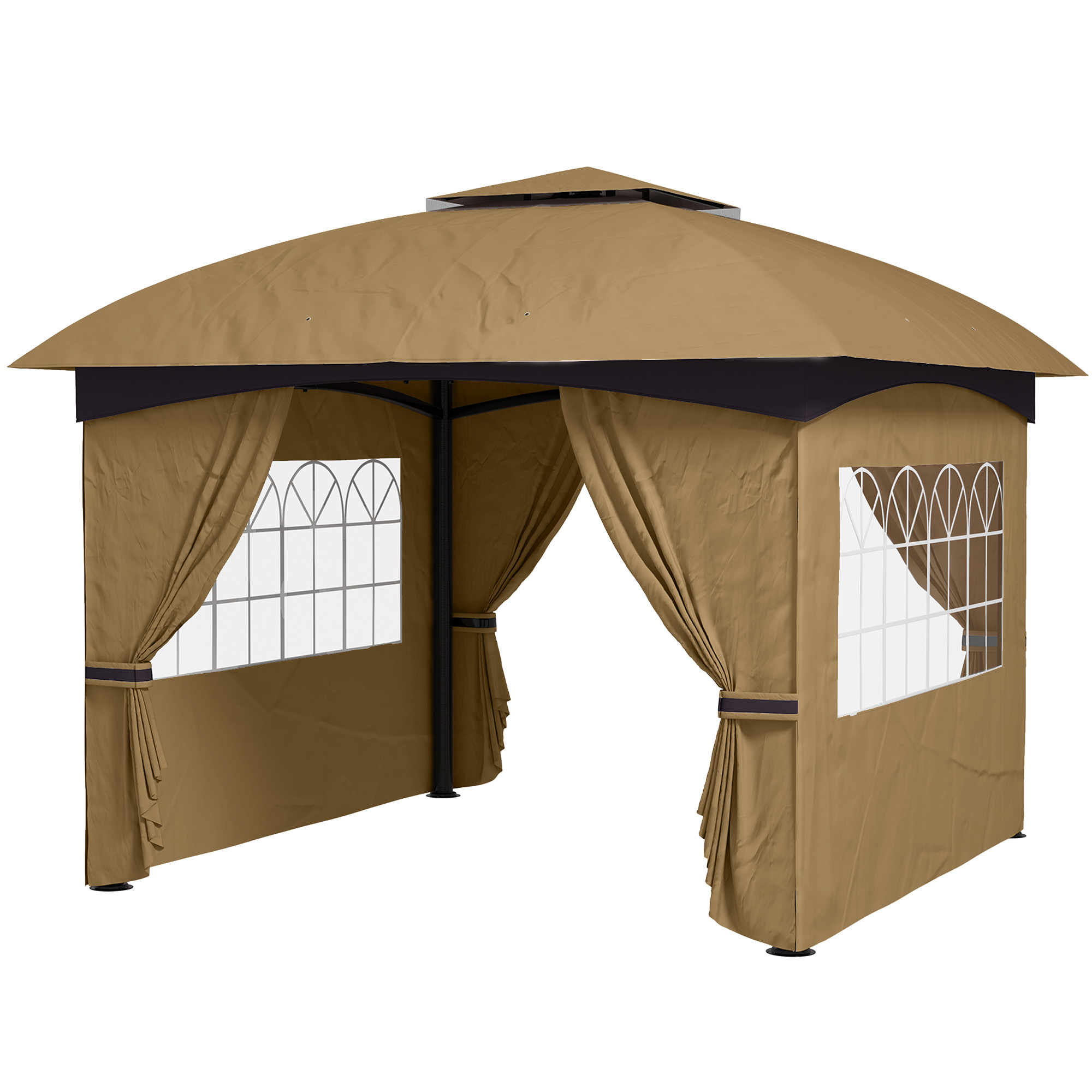 Le gazebo installé dans le jardin