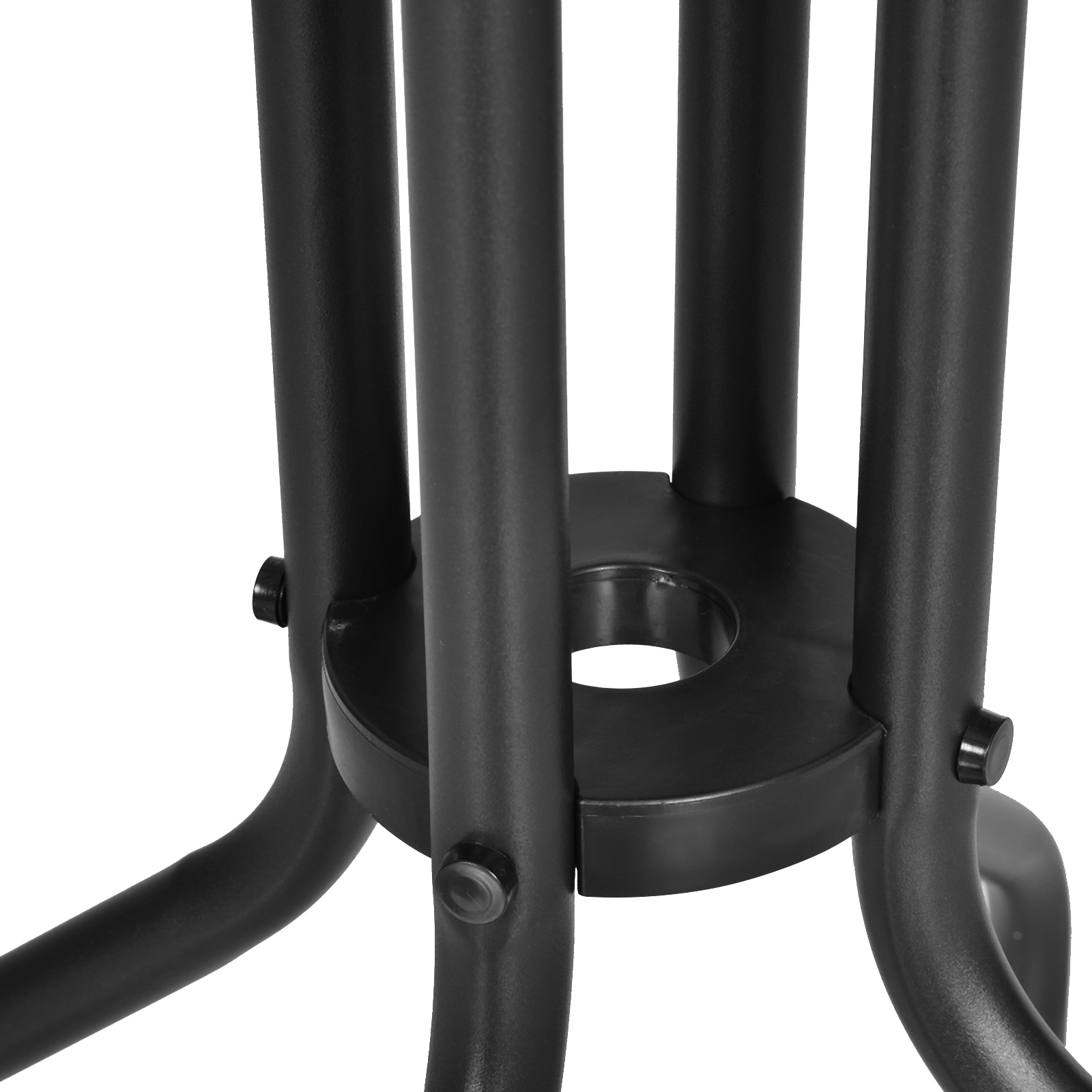 Table d'appoint ronde fer verre trempe noir Ø60x70cm - Vue 6