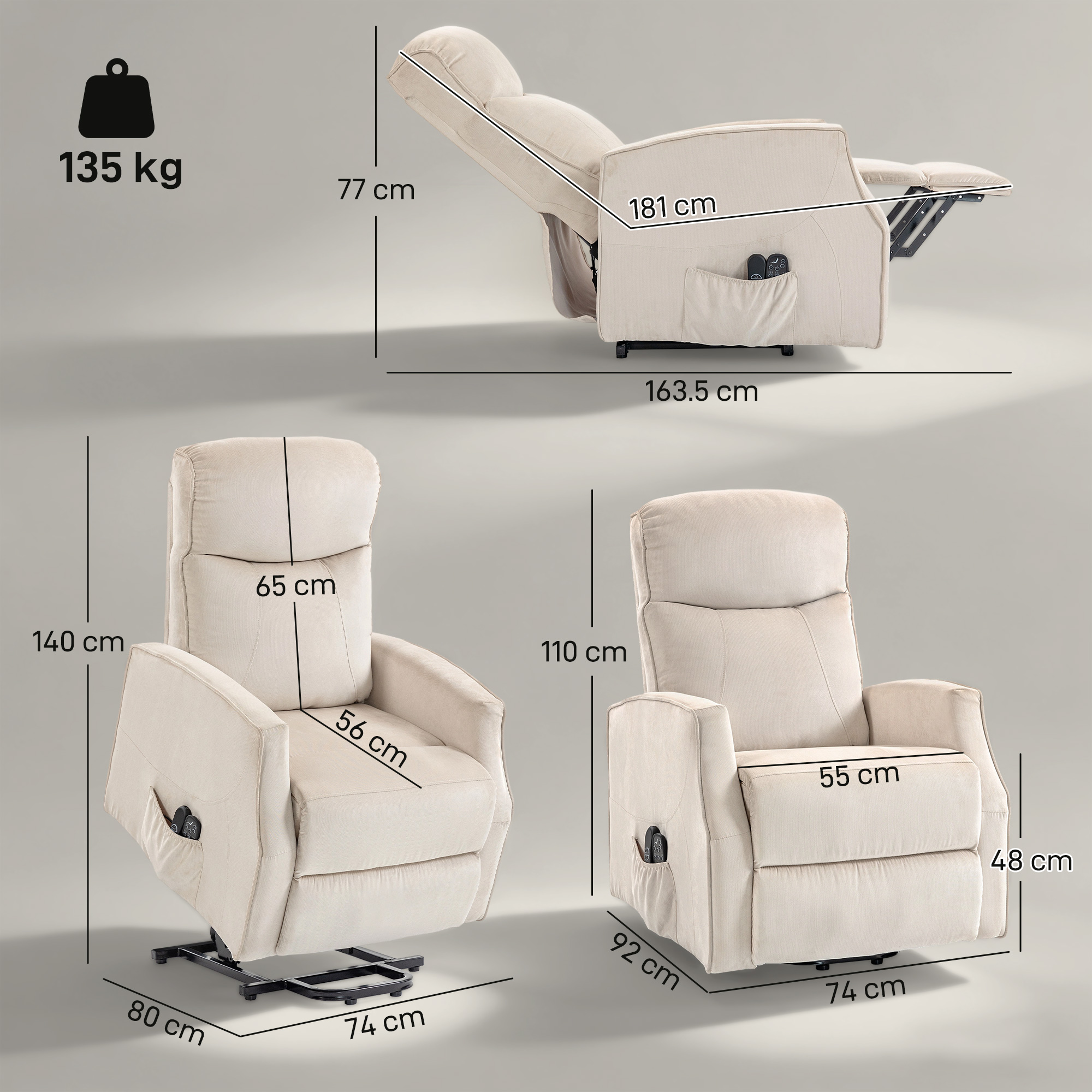 Comfort - schienale da 22 cm, schiuma HD, molle insacchettate