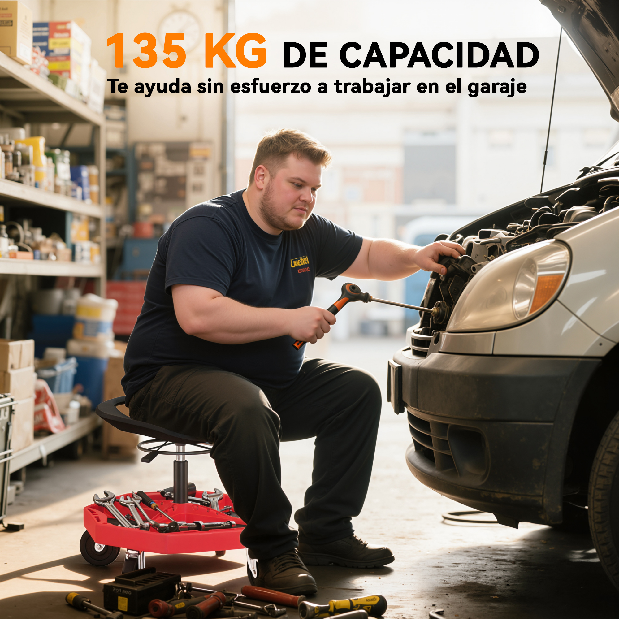 Siège ergonomique large résistant aux taches