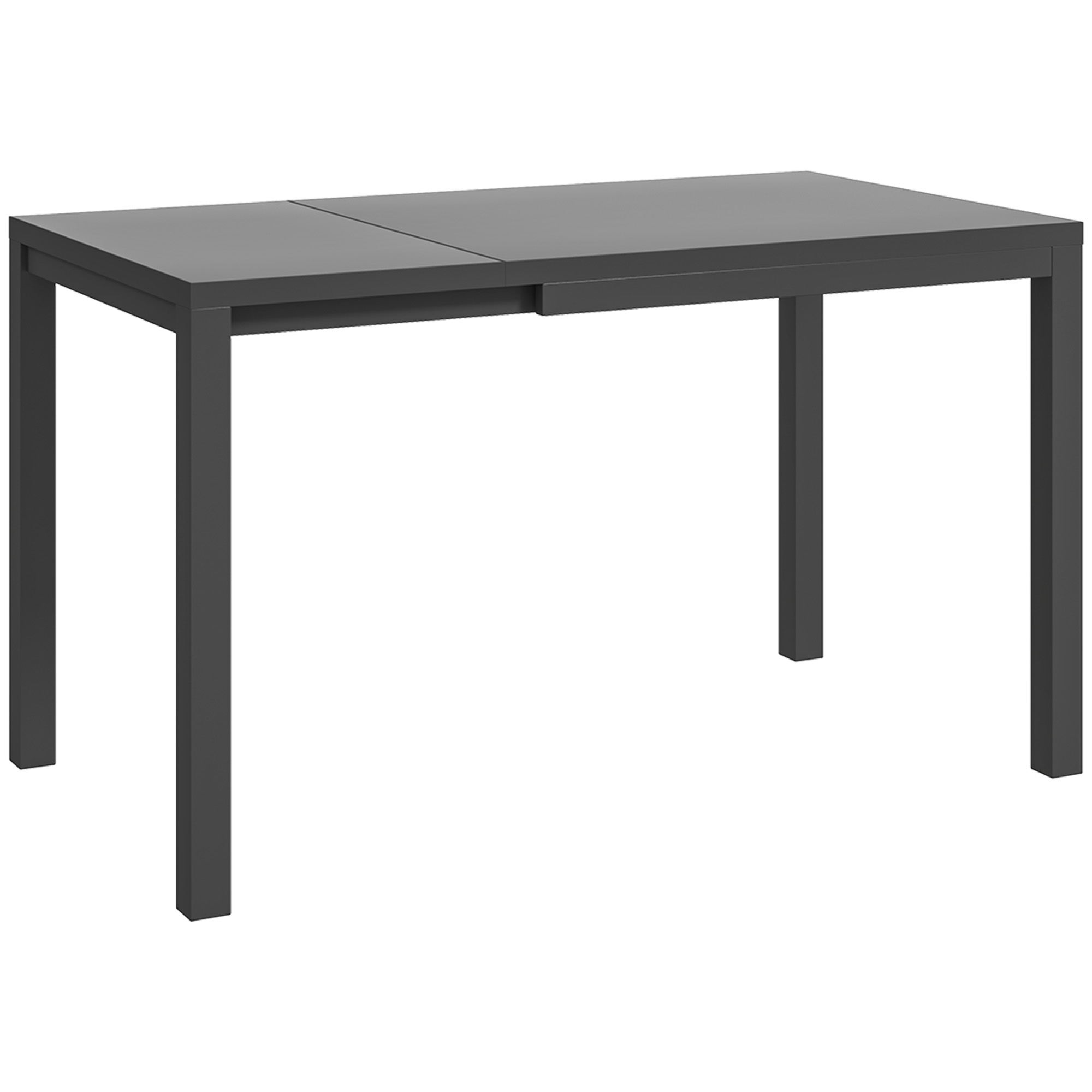 Table de jardin extensible aluminium verre trempe 85-125x70cm - Vue 7