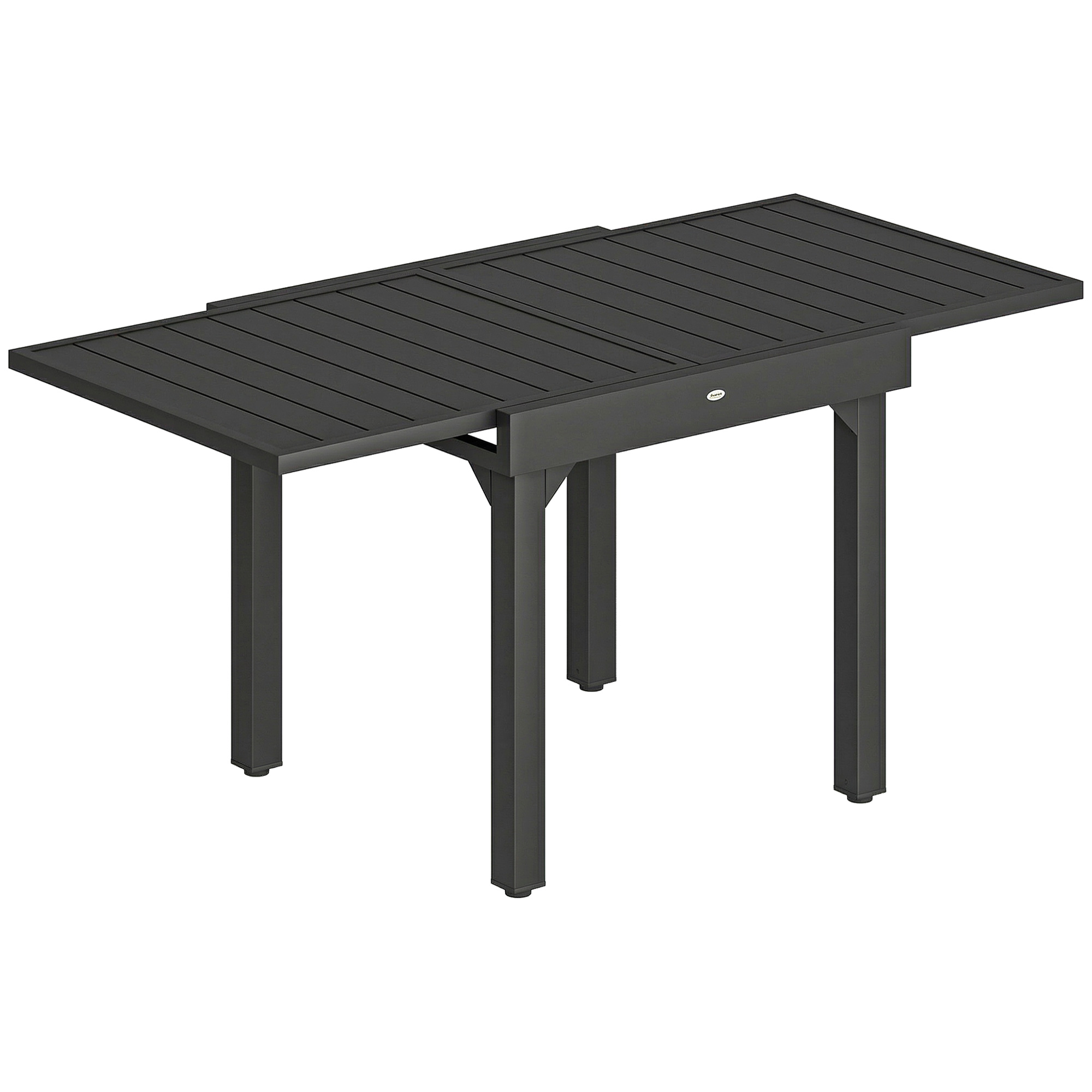 Table de jardin extensible aluminium noir - Vue 7