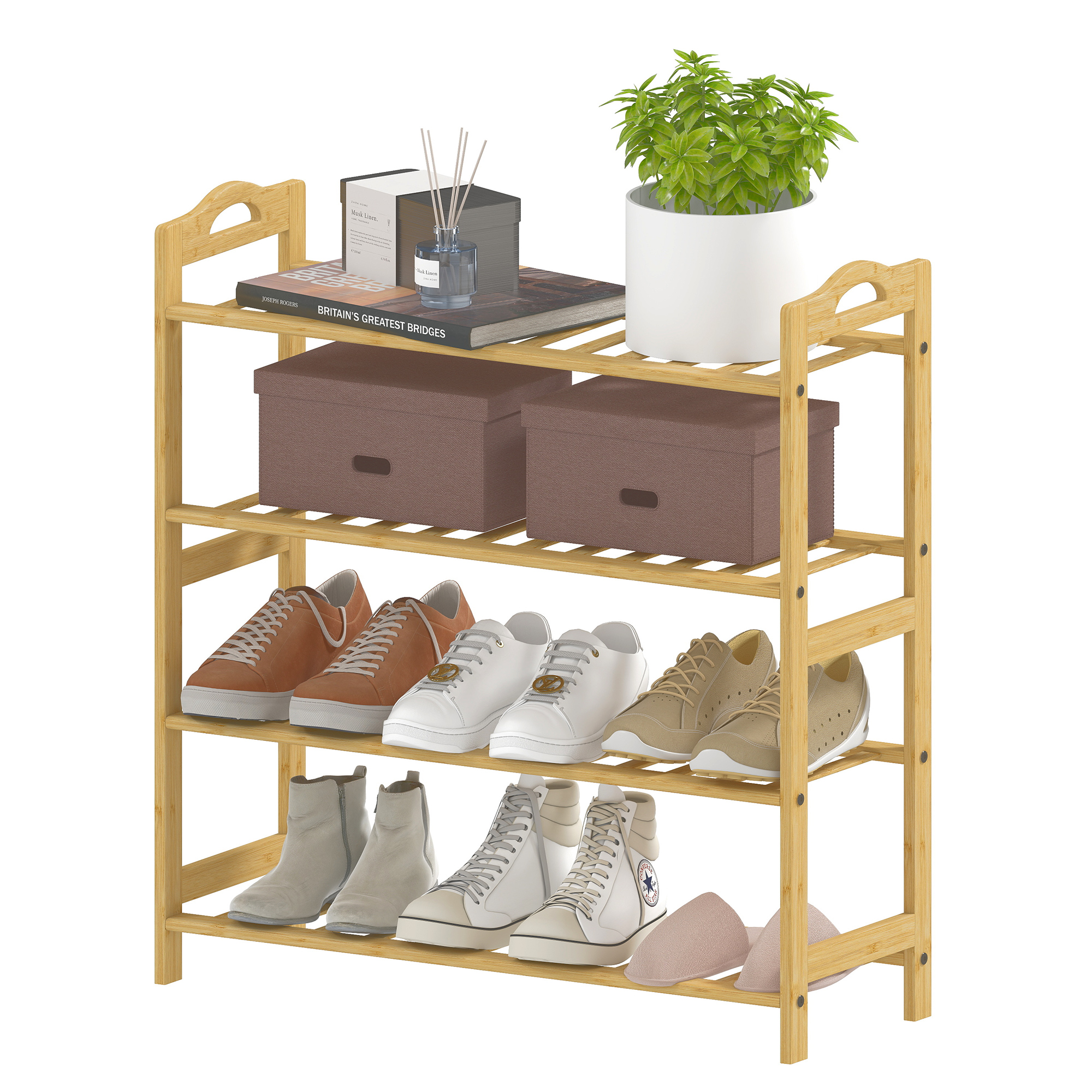 Étagère à chaussures dans l'entrée
