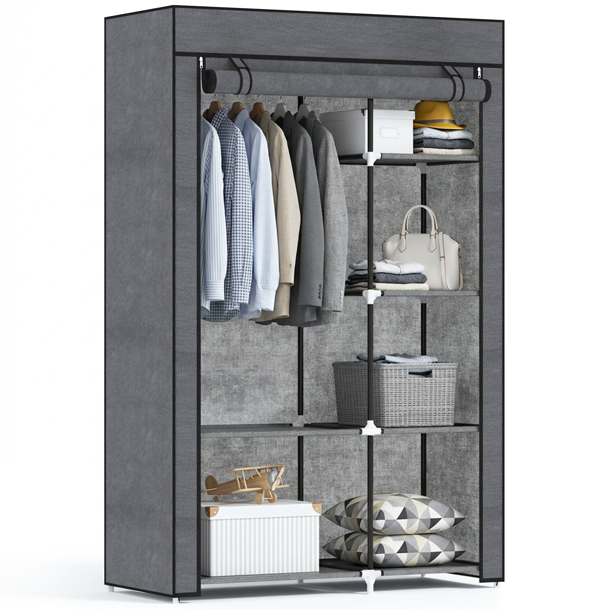 Armoire à vêtements en tissu