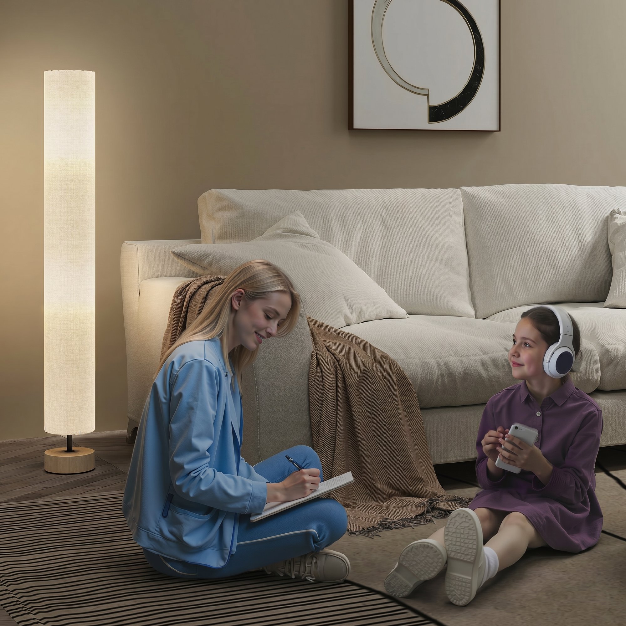 Ambiance lumineuse salon chambre