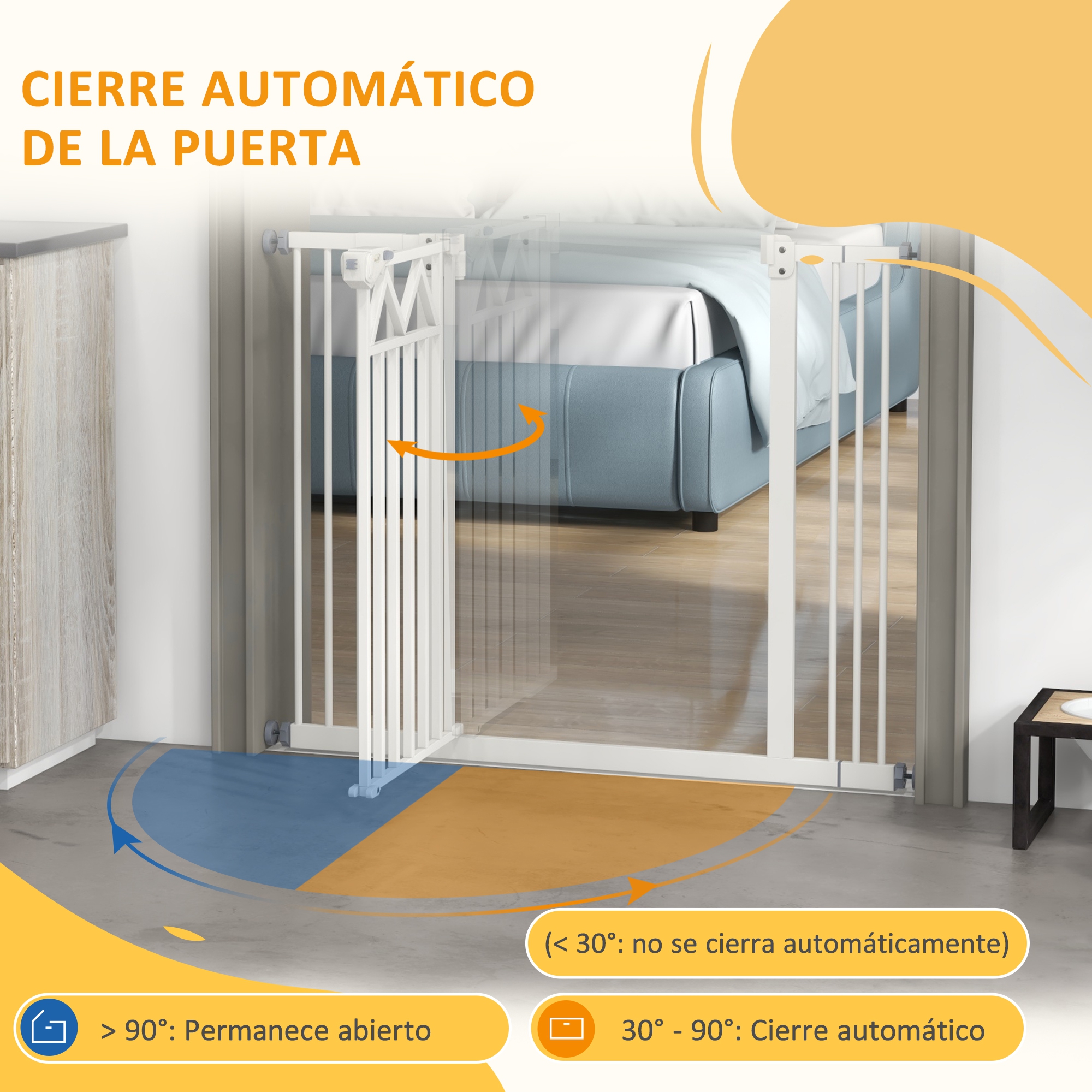 Largeur ajustable de la barrière avec extensions